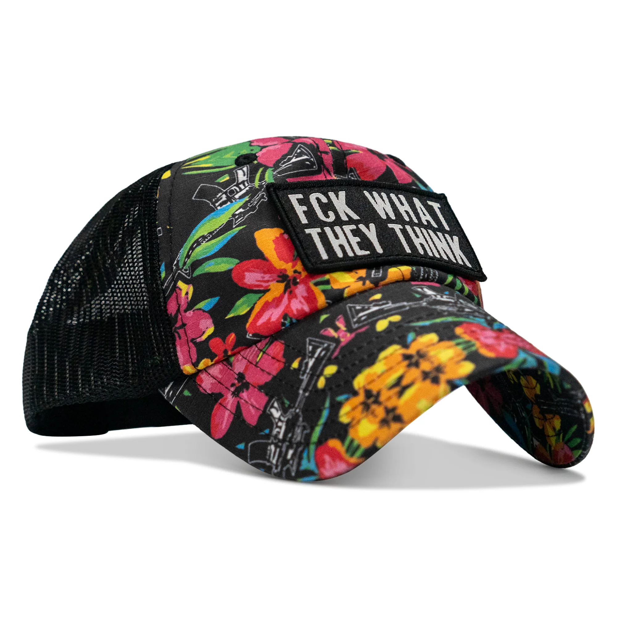 Fck What They Think Patch Tactical Ripstop Mesh Snapback Hat - Image 3
