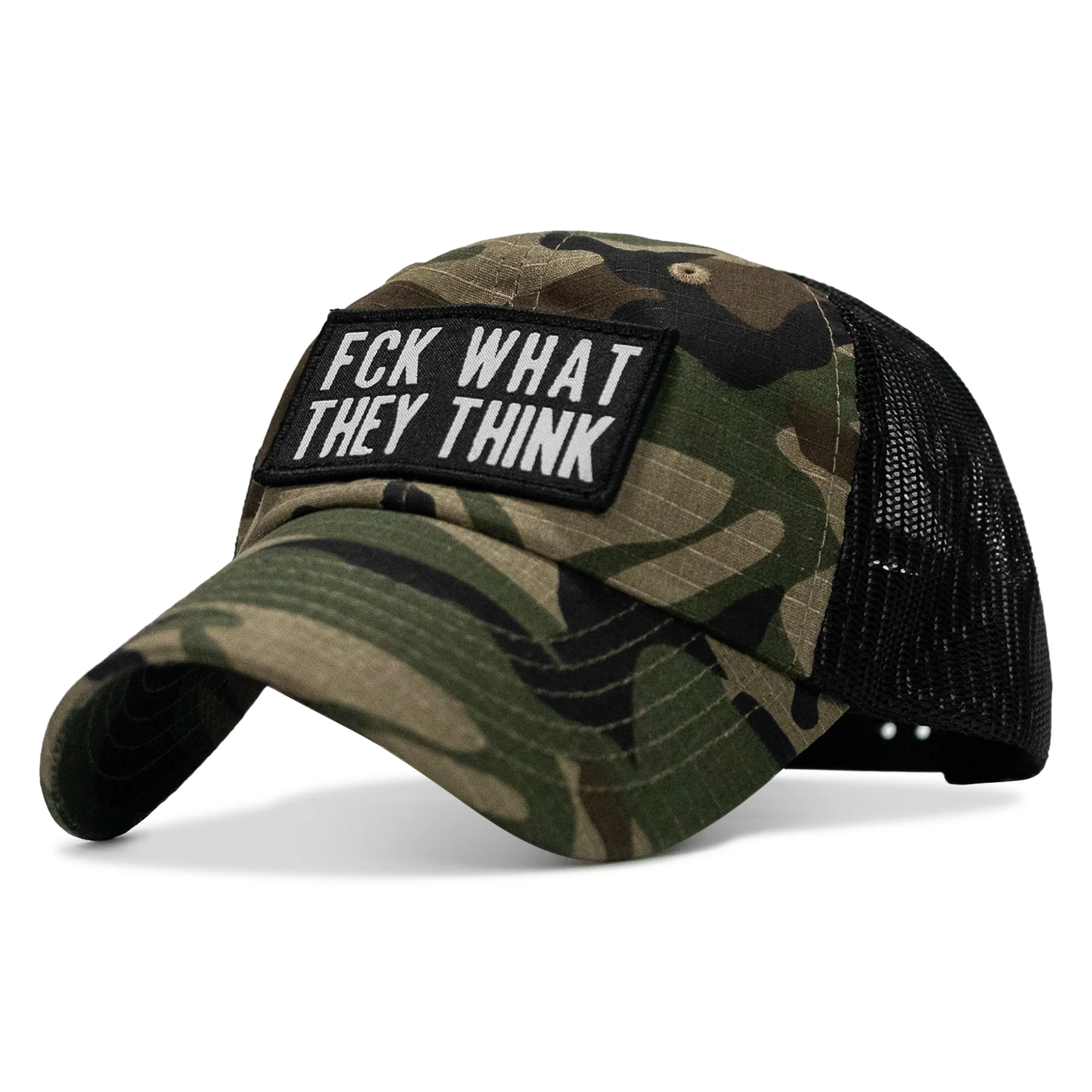 Fck What They Think Patch Tactical Ripstop Mesh Snapback Hat - Image 9