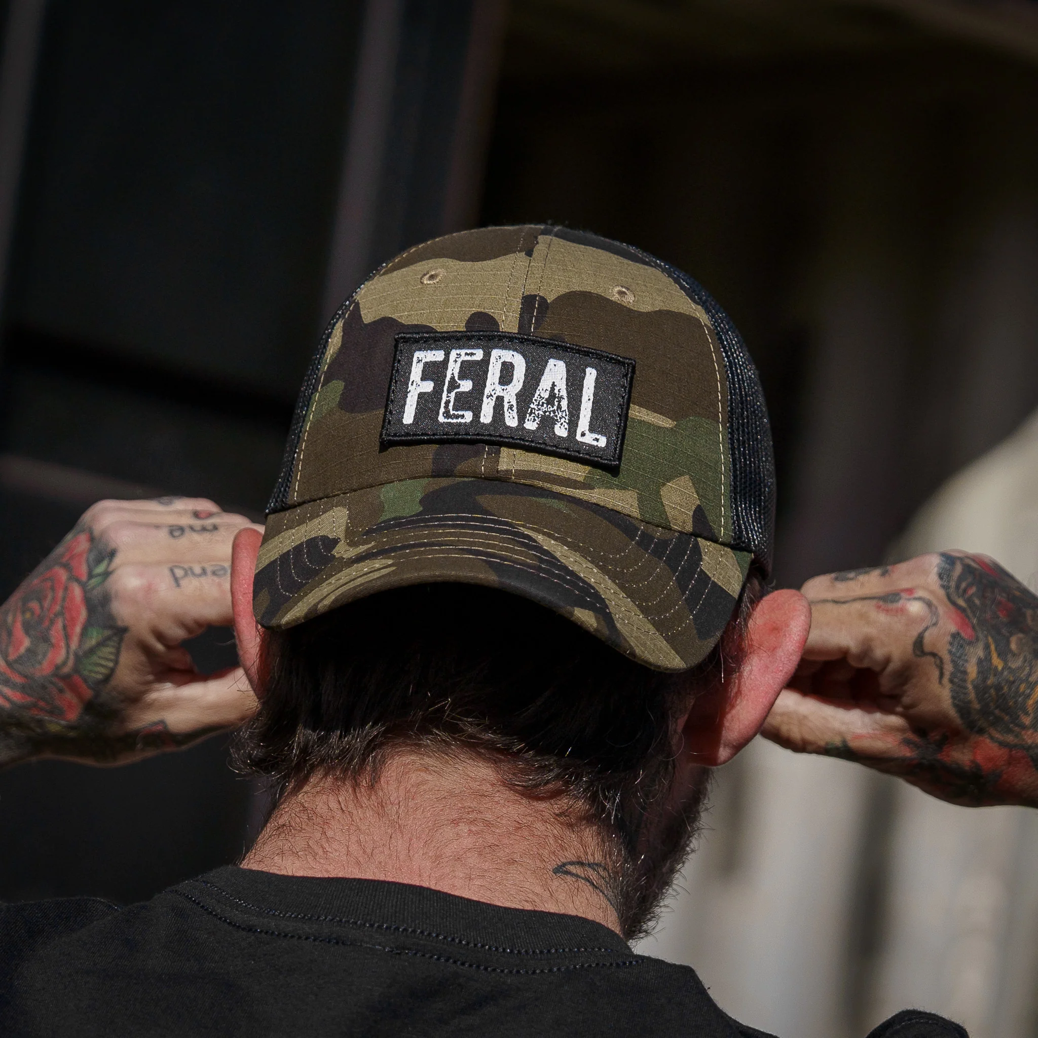Feral Patch RipStop Tactical Mesh Snapback Hat - Image 18
