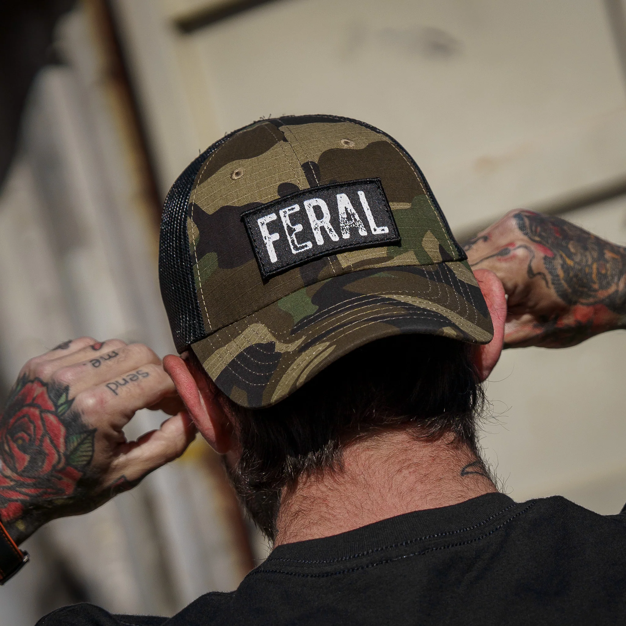 Feral Patch RipStop Tactical Mesh Snapback Hat - Image 19