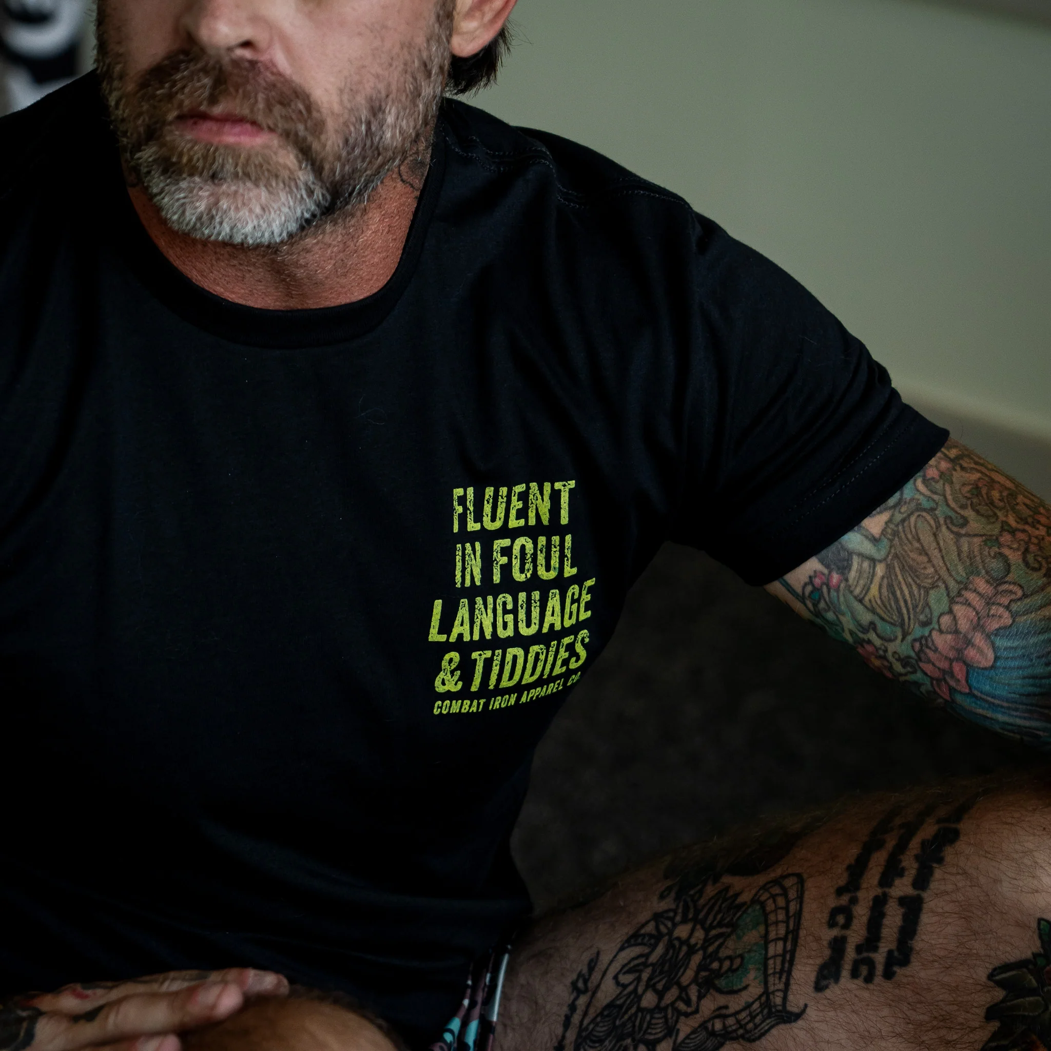 Fluent In Foul Language and Tiddies Men's T-Shirt - Image 3