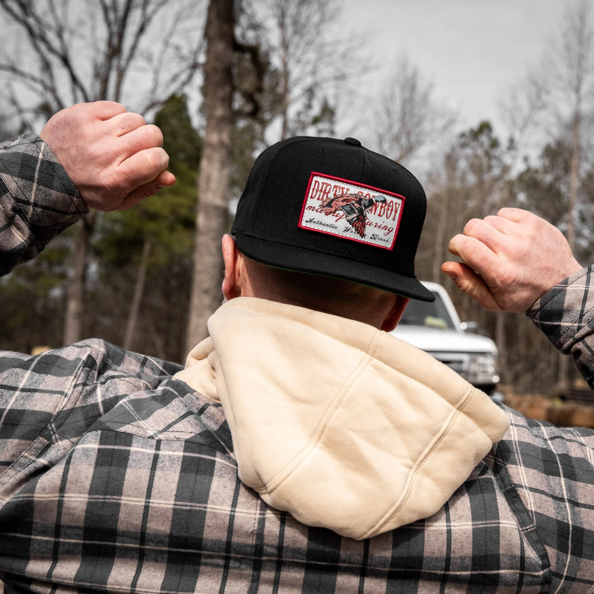Flying Duck Dirty Cowboy Patch Flatbill Snapback - Image 8