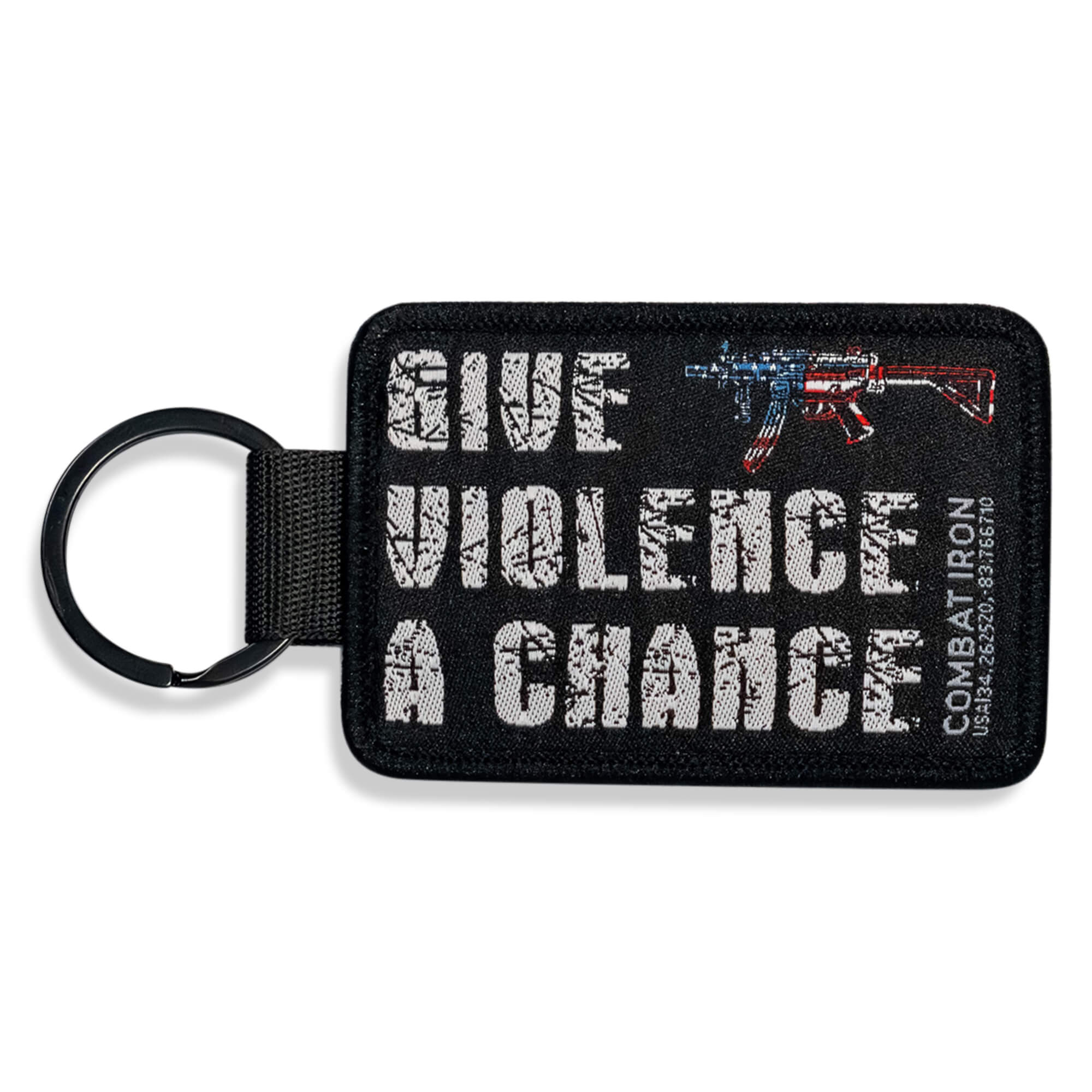 Give Violence A Chance Flight Tag Keychain - Image 2