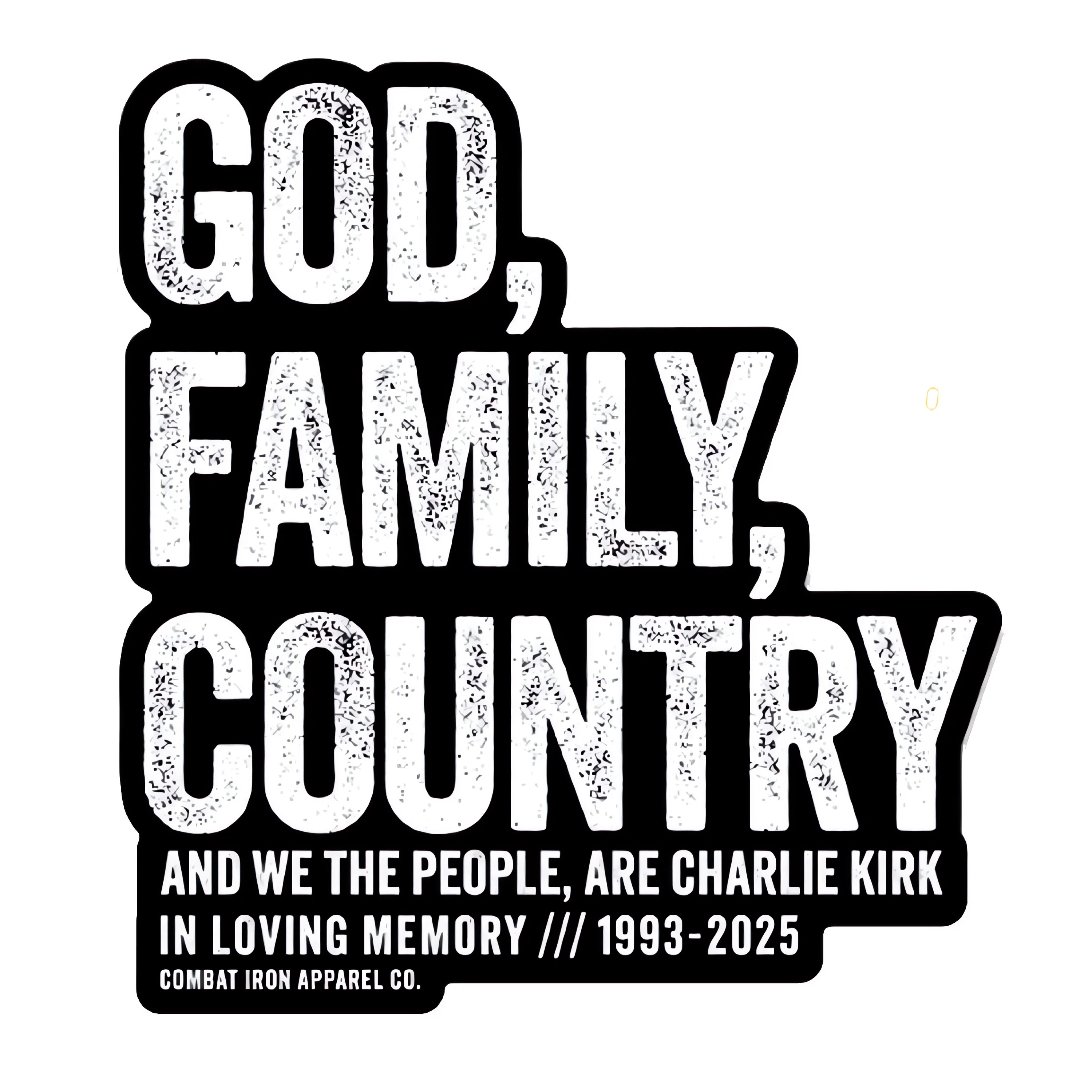 God, Family, Country | Charlie Kirk Support Decal