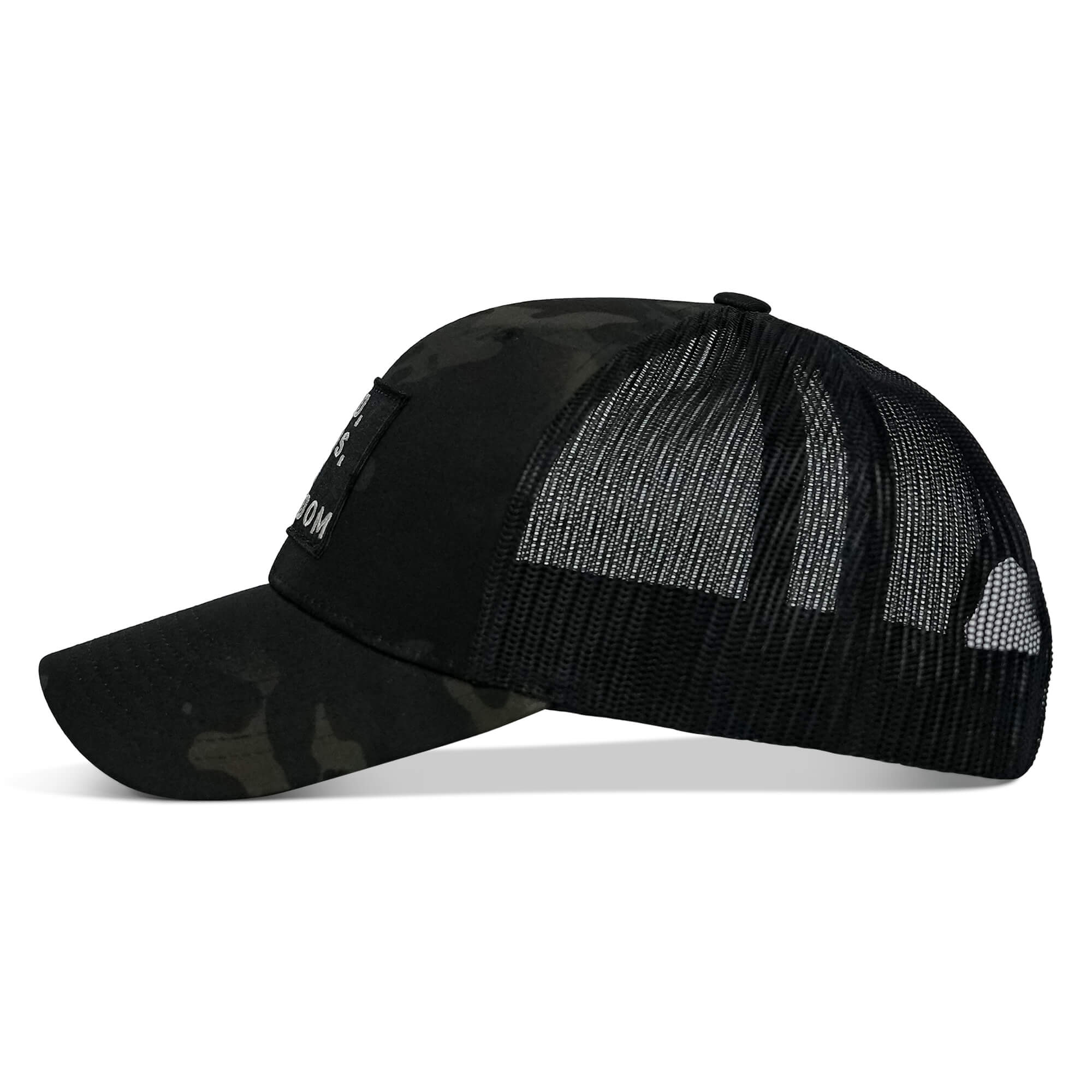 God, Guns, And Freedom Patch Mid-Profile Mesh Snapback Hat - Image 22