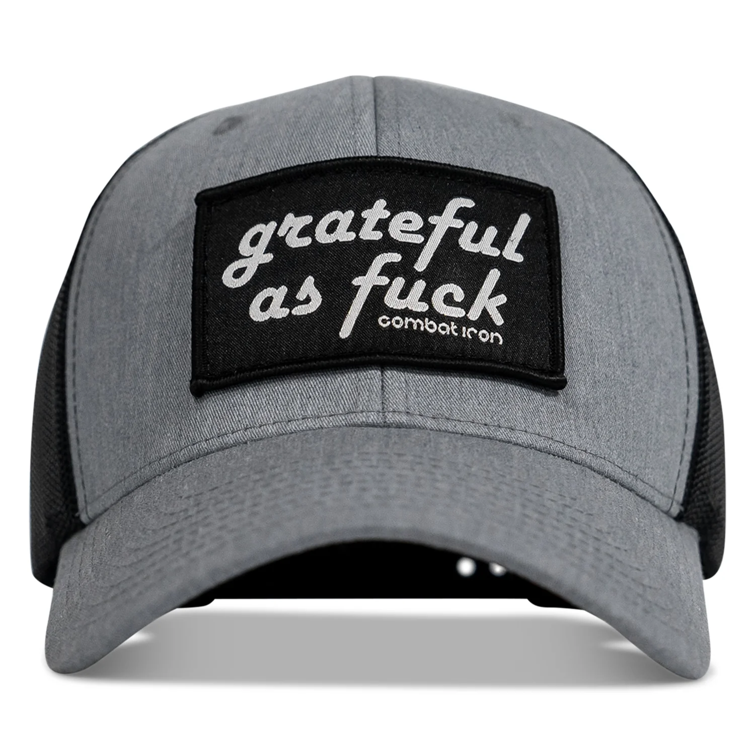 Grateful As F*ck Patch Mesh Snapback Hat - Image 7