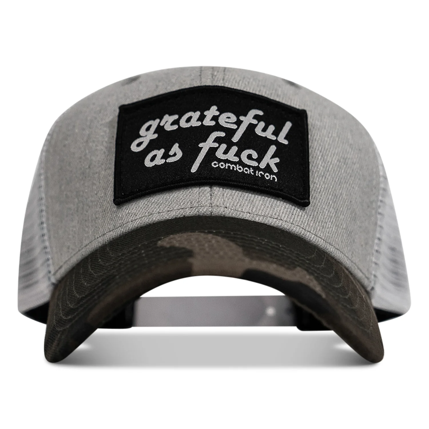 Grateful As F*ck Patch Mesh Snapback Hat - Image 9