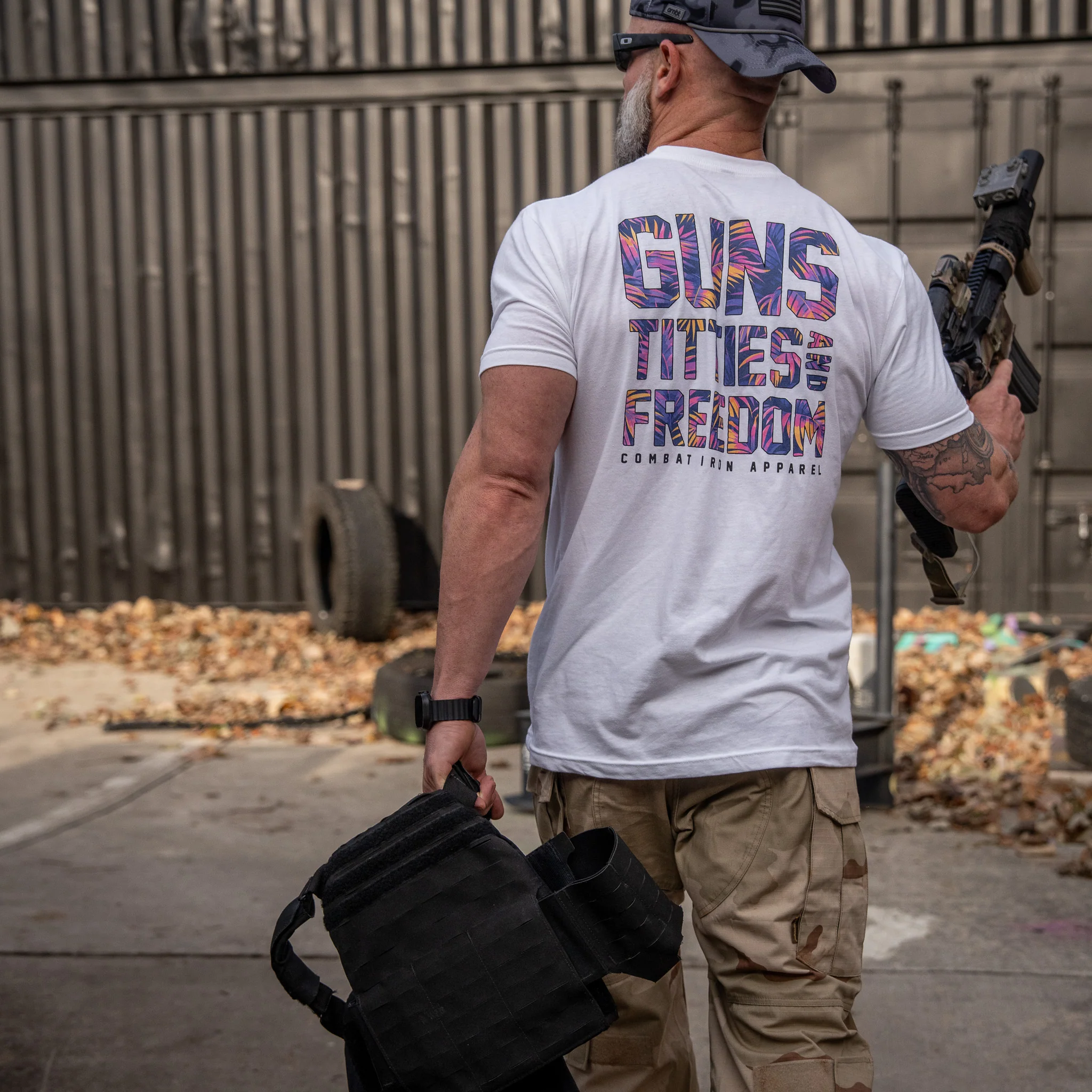 Guns, Titties And Freedom Men's T-Shirt - Image 14