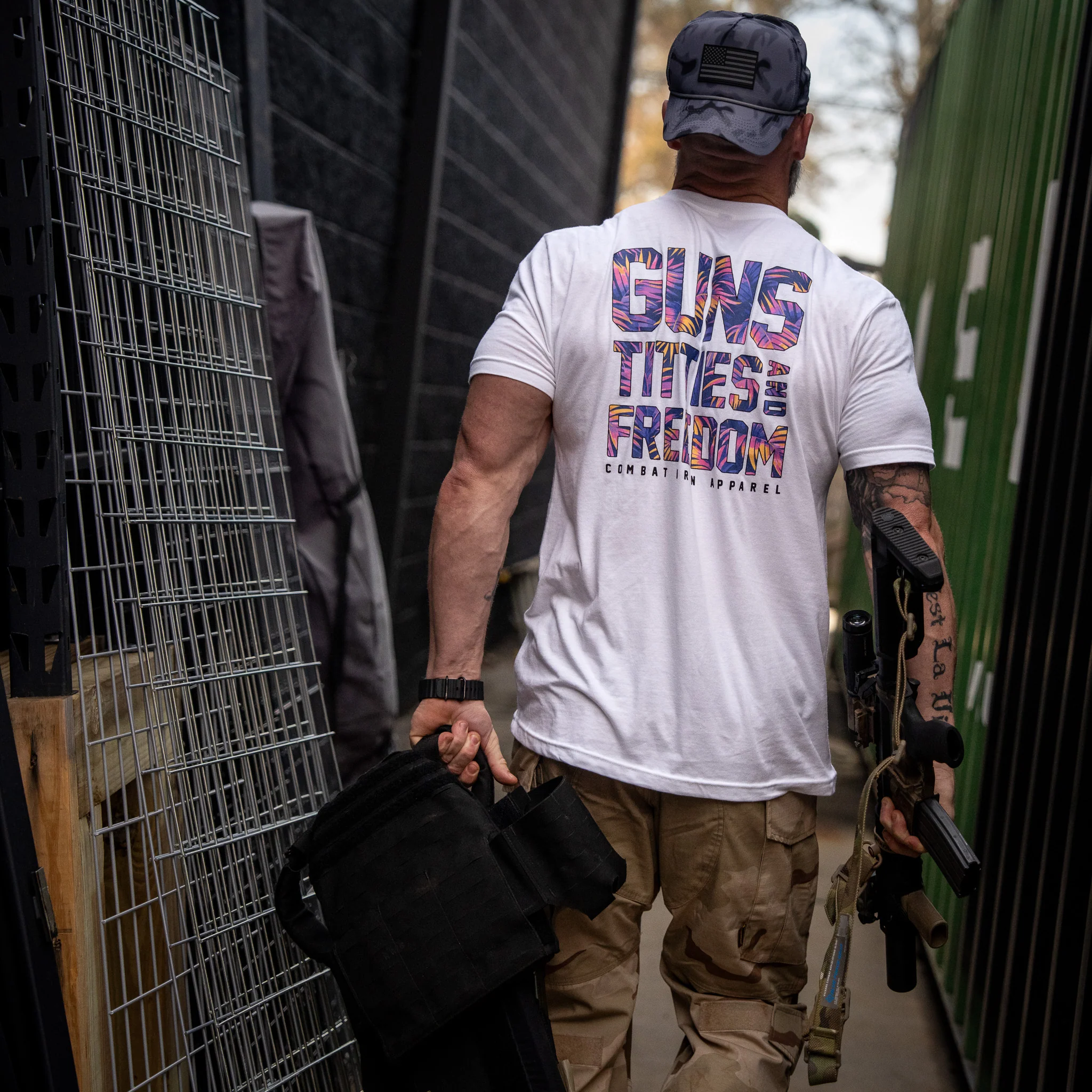 Guns, Titties And Freedom Men's T-Shirt - Image 9