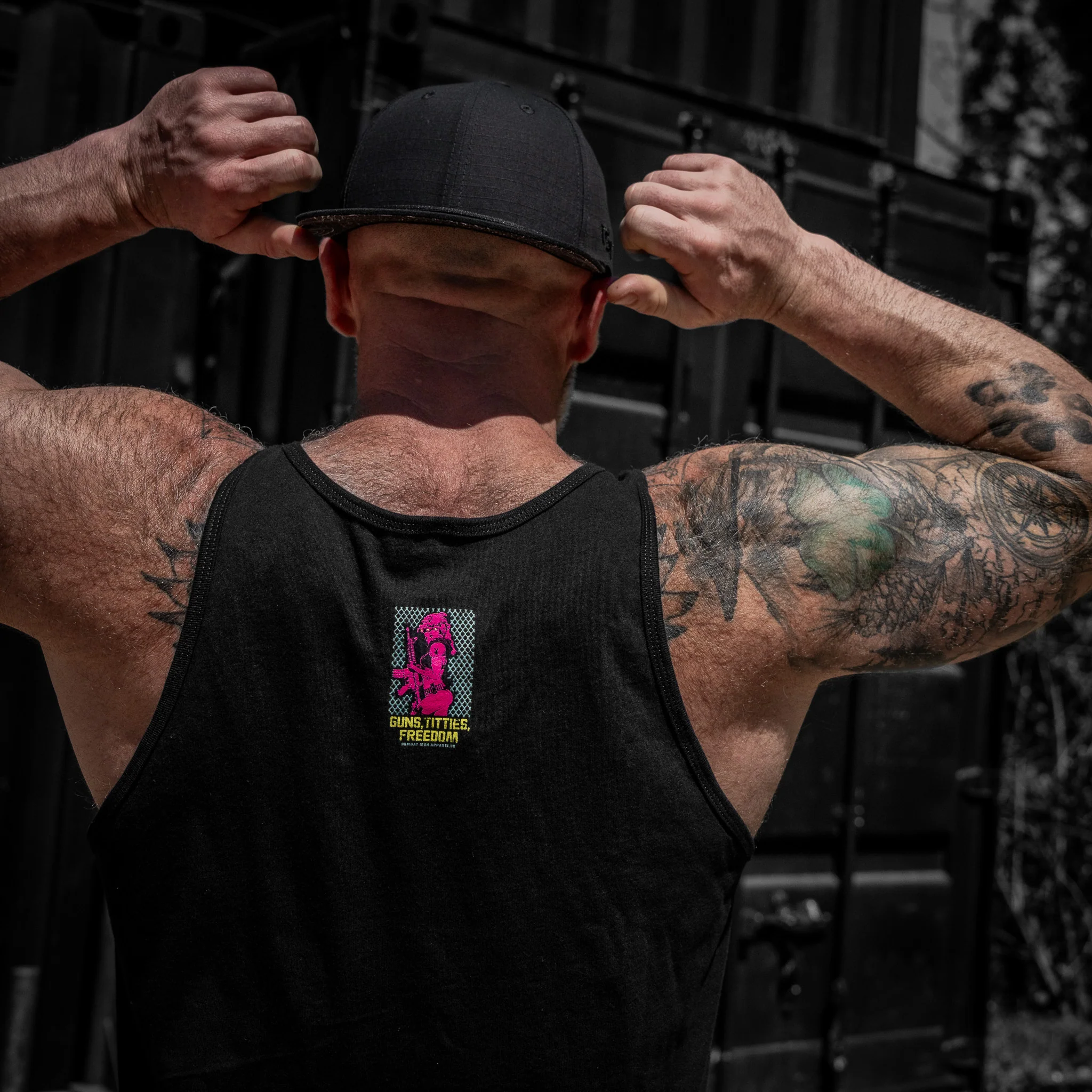 Guns, Titties, Freedom: Tactical Temptation Men's Tank - Image 5