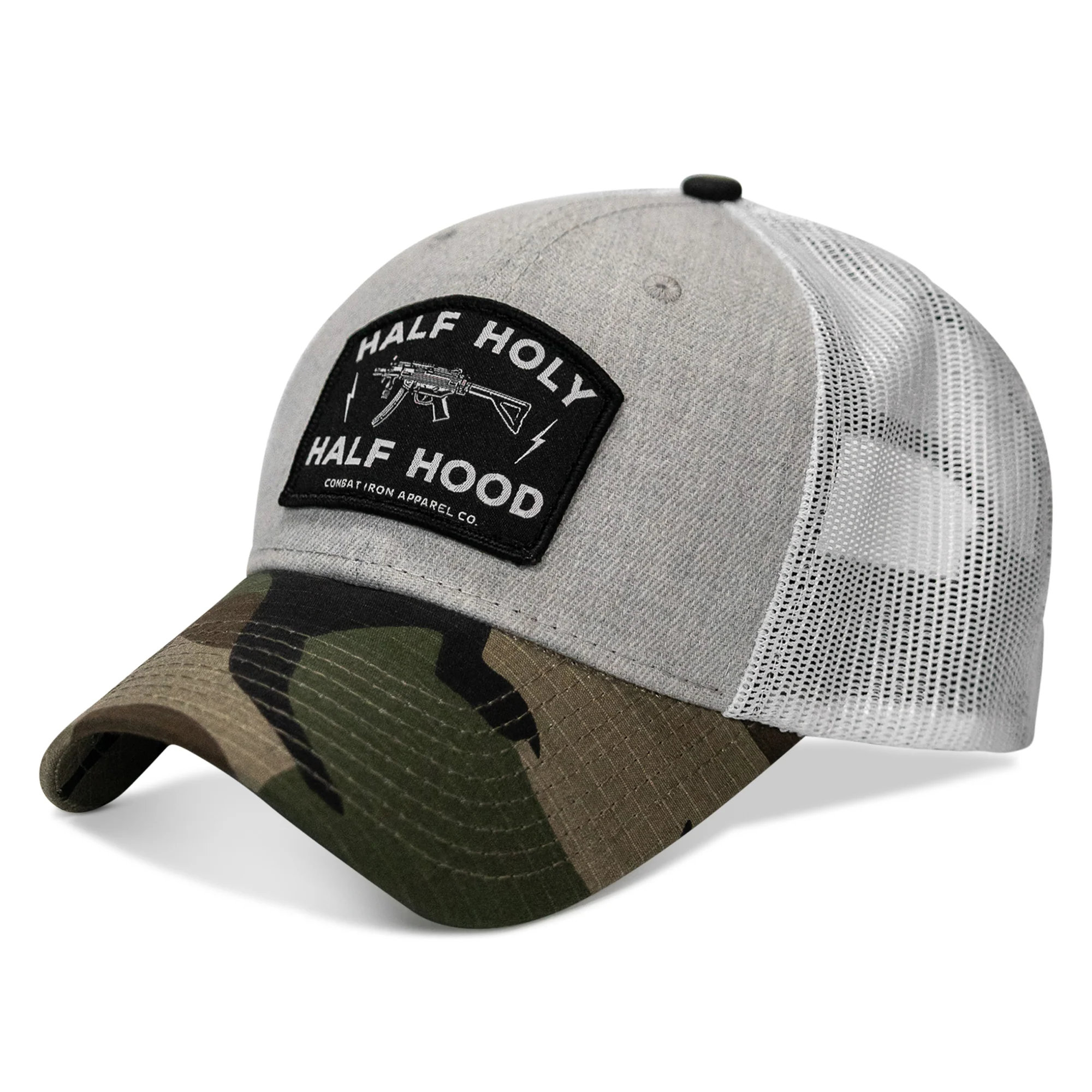 Half Holy. Half Hood Patch Original Ripstop Snapback Hat - Image 67