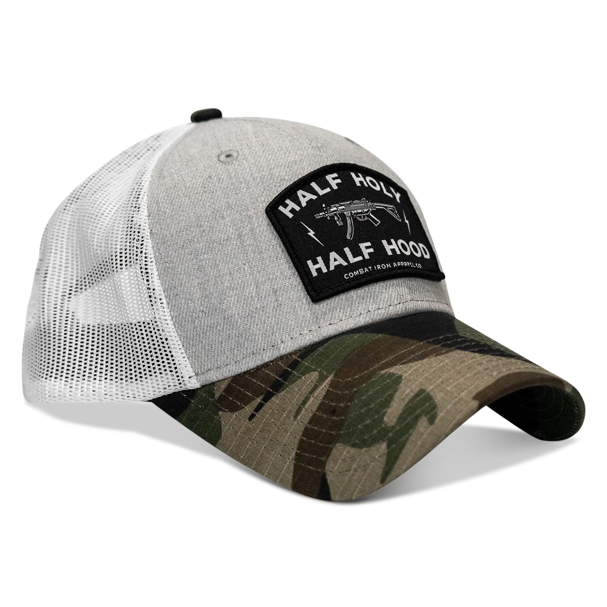 Half Holy. Half Hood Patch Original Ripstop Snapback Hat - Image 68