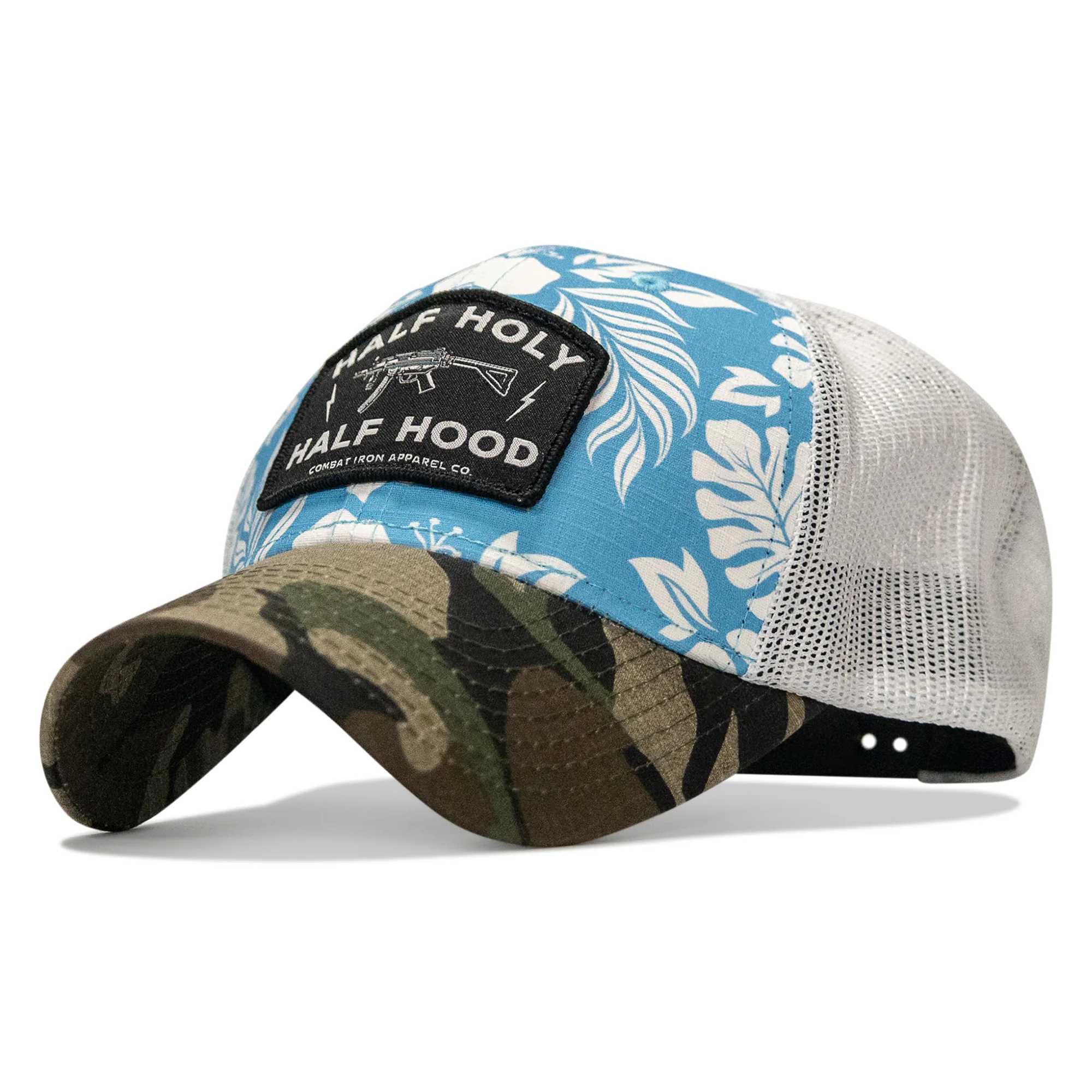 Half Holy. Half Hood Patch Original Ripstop Snapback Hat - Image 73