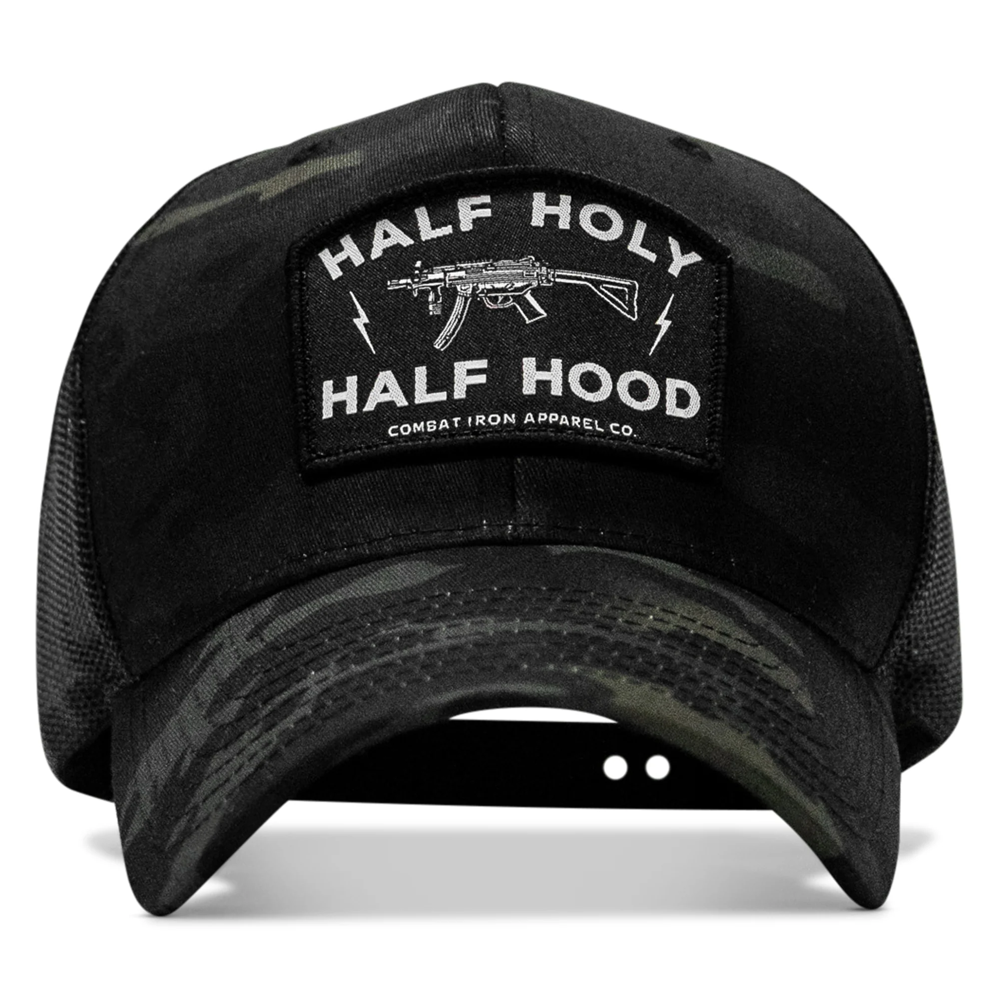 Half Holy. Half Hood. Patch Snapback Hat - Image 14