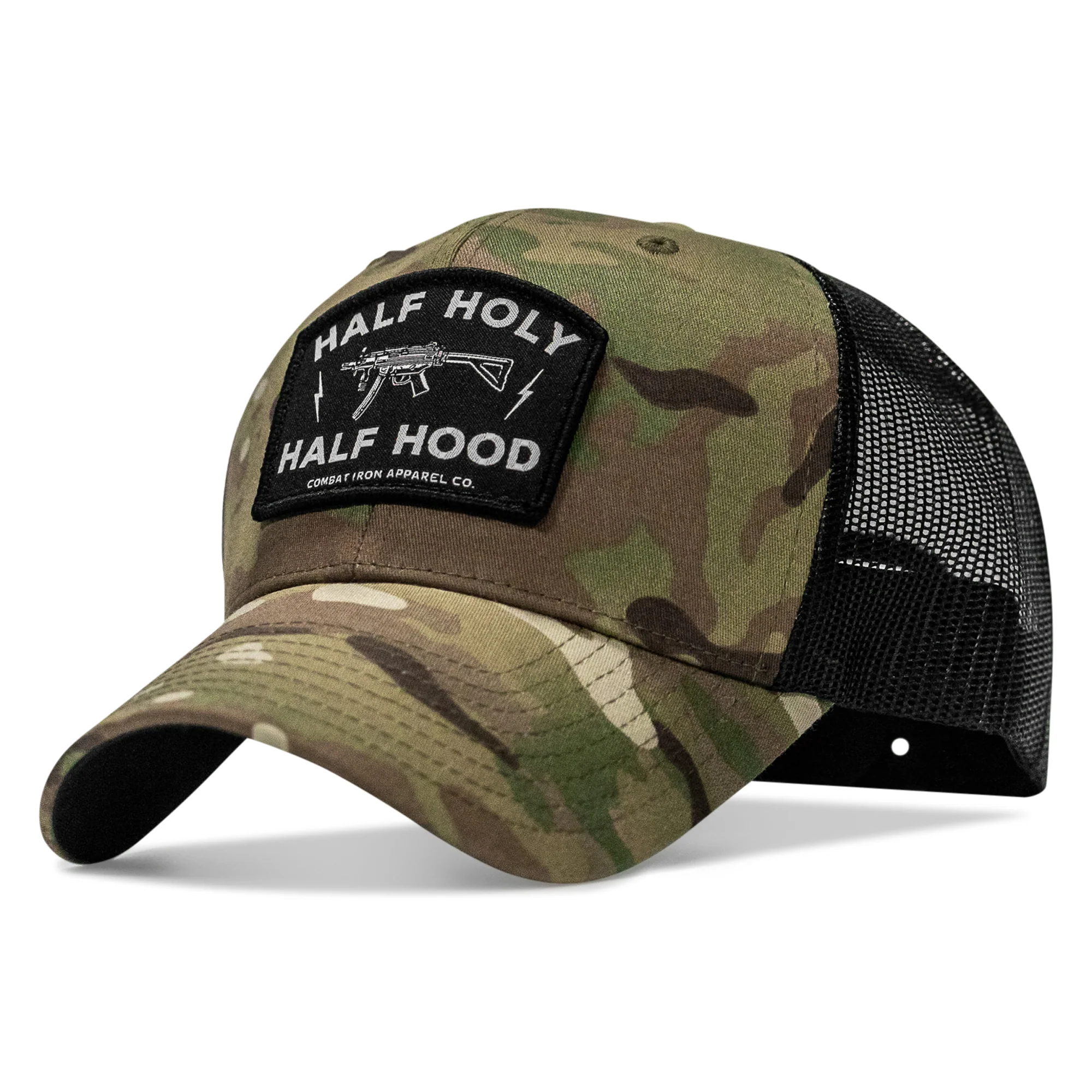 Half Holy. Half Hood. Patch Snapback Hat - Image 20