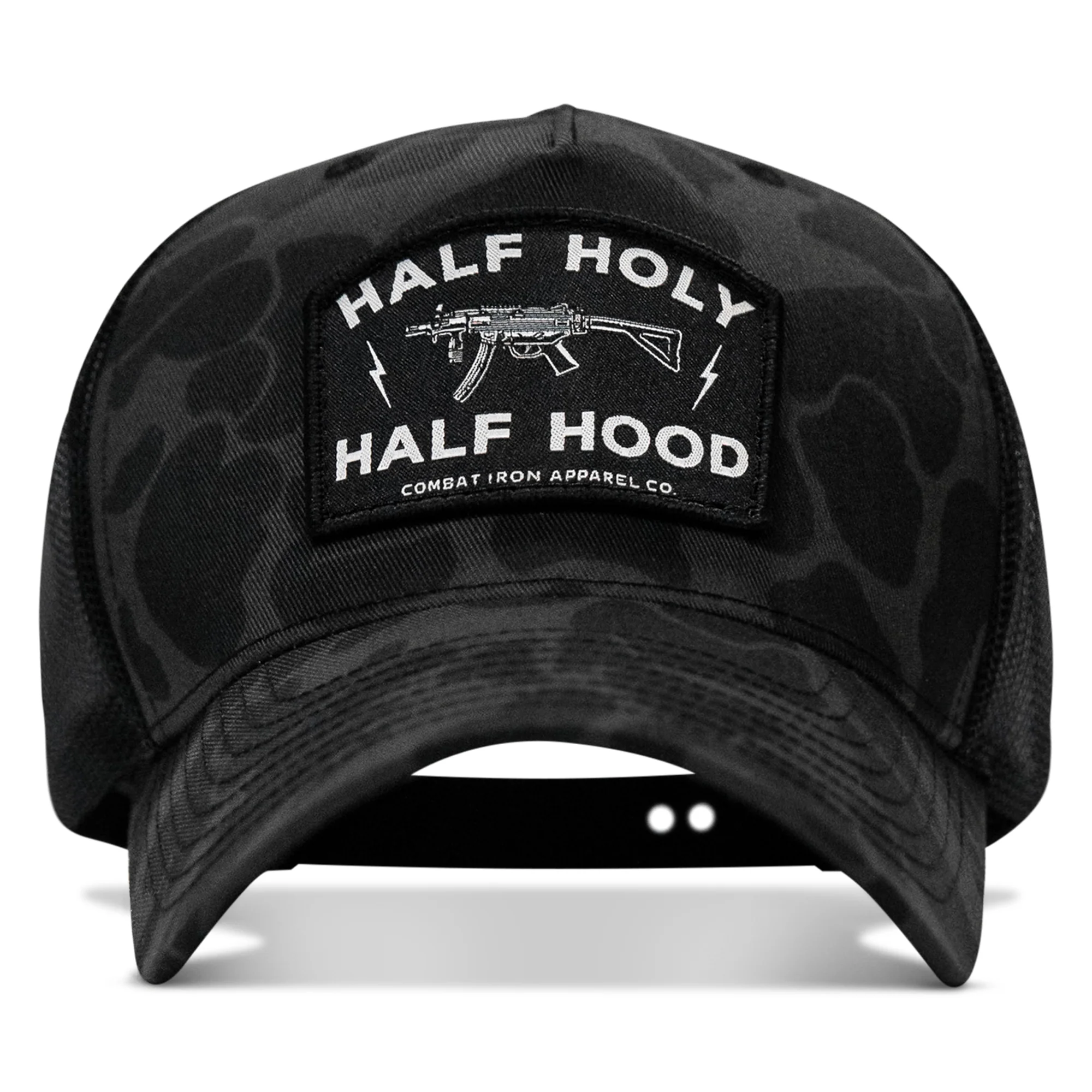 Half Holy. Half Hood. Patch Snapback Hat - Image 29