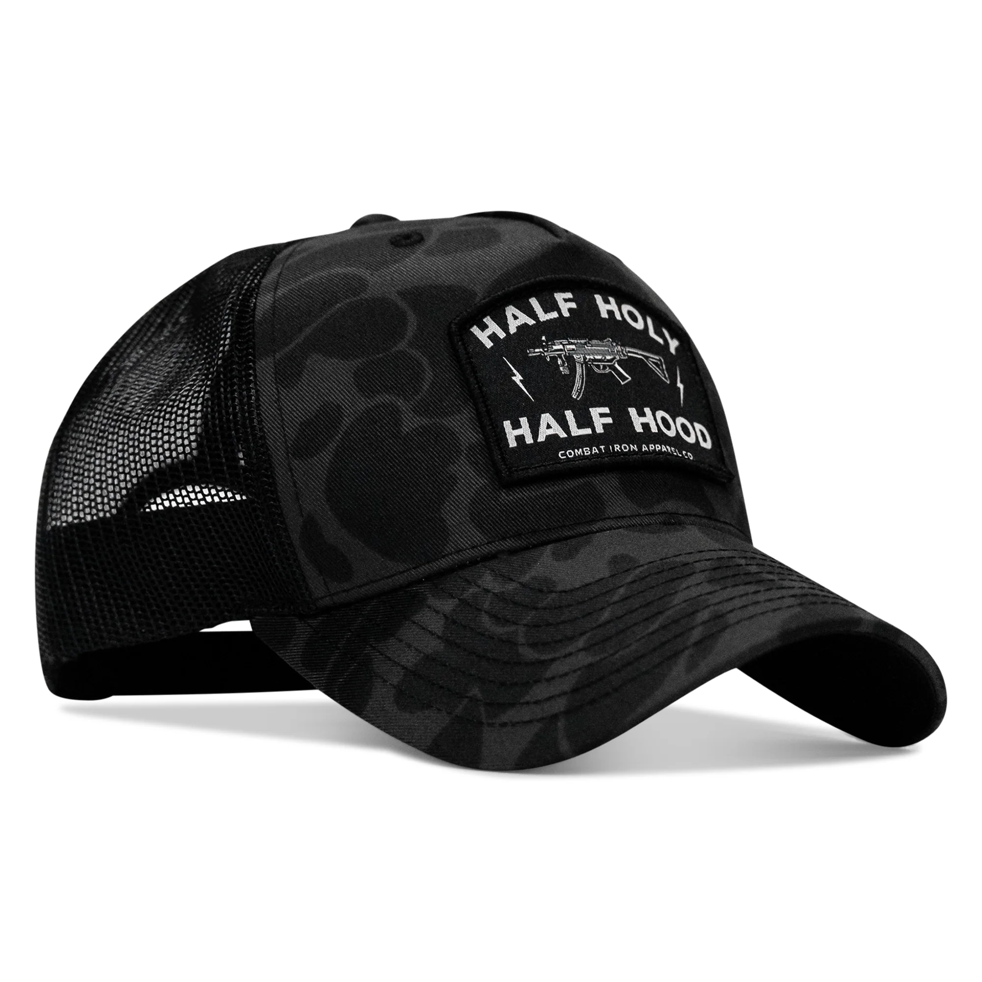 Half Holy. Half Hood. Patch Snapback Hat - Image 31