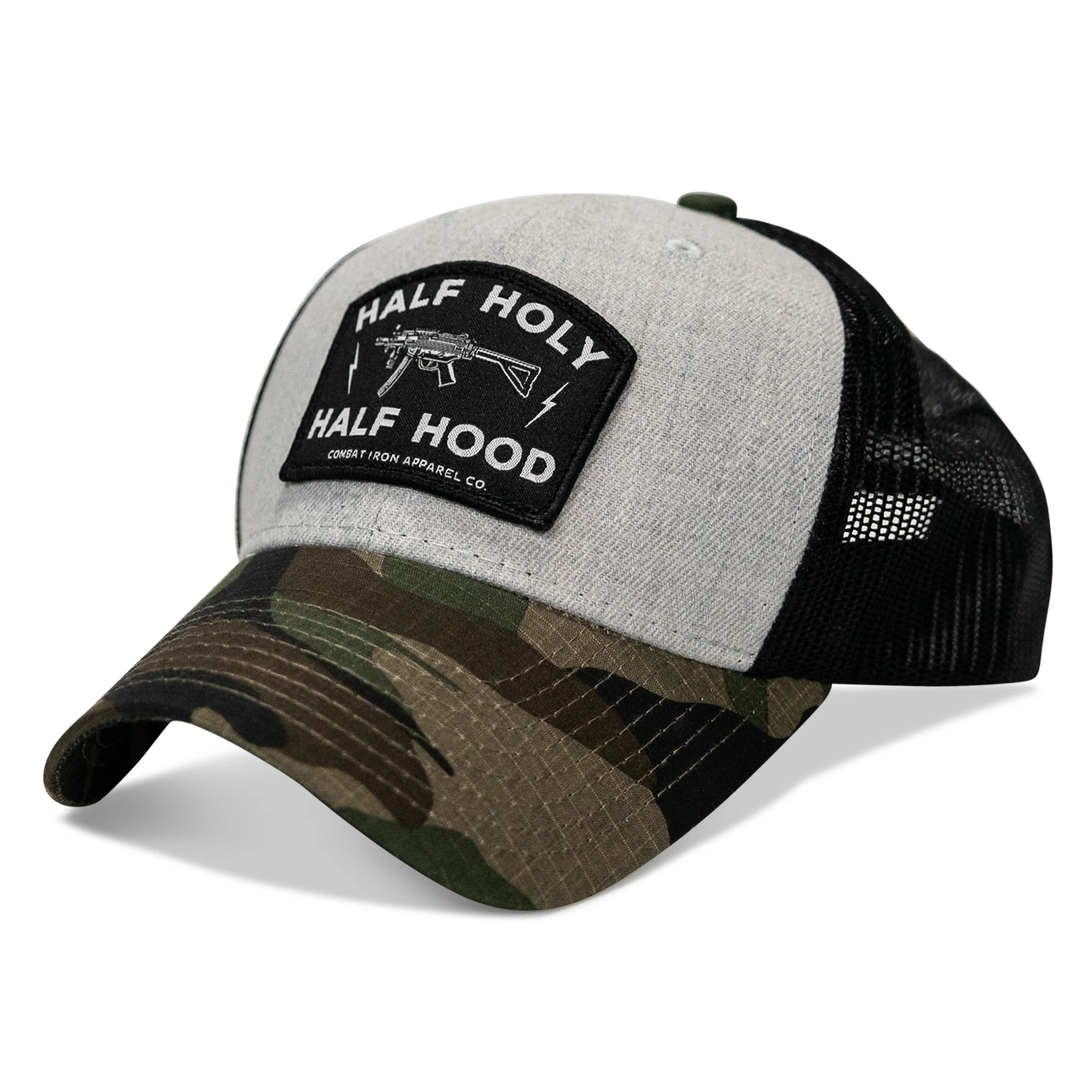 Half Holy. Half Hood. Patch Snapback Hat - Image 35