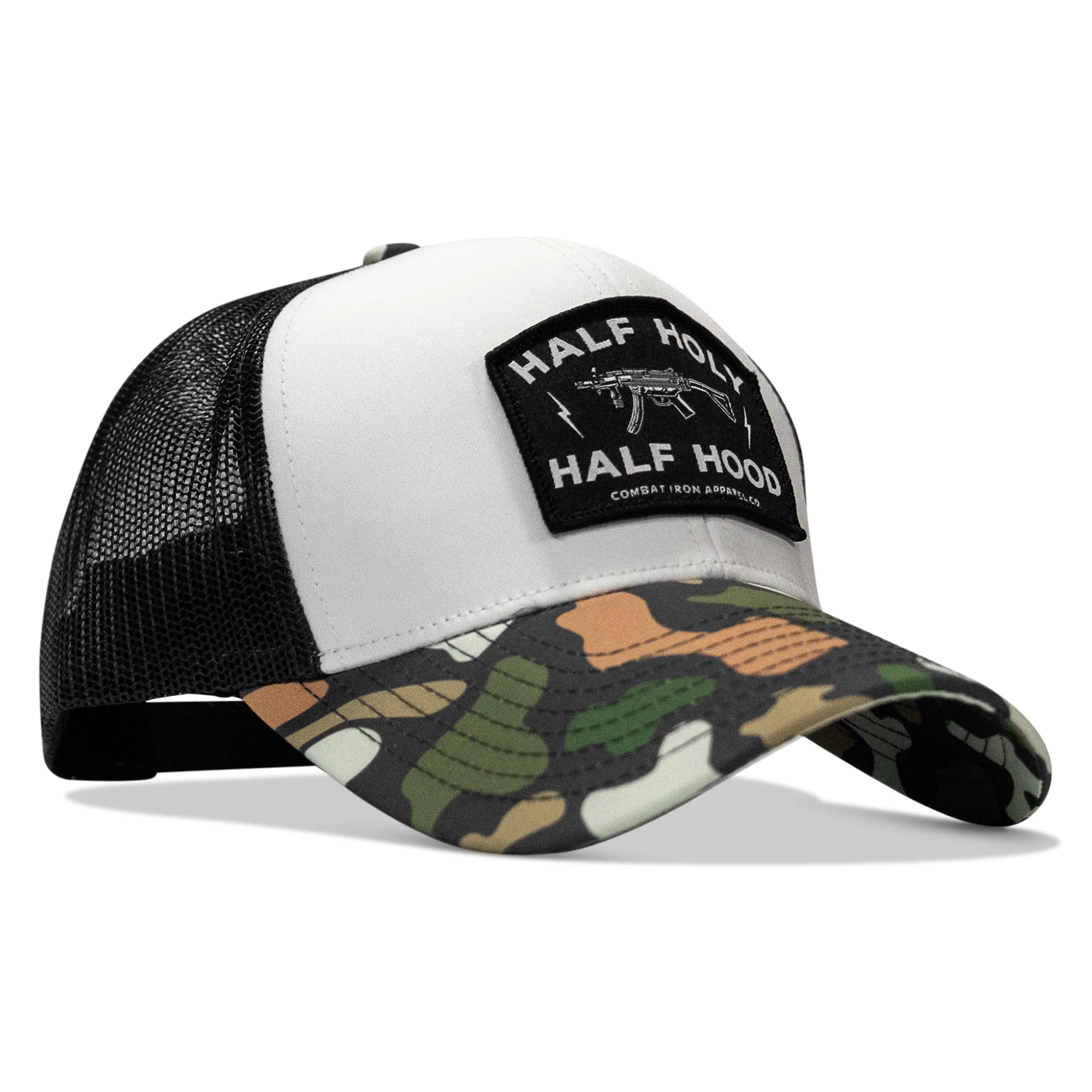 Half Holy. Half Hood. Patch Snapback Hat - Image 58