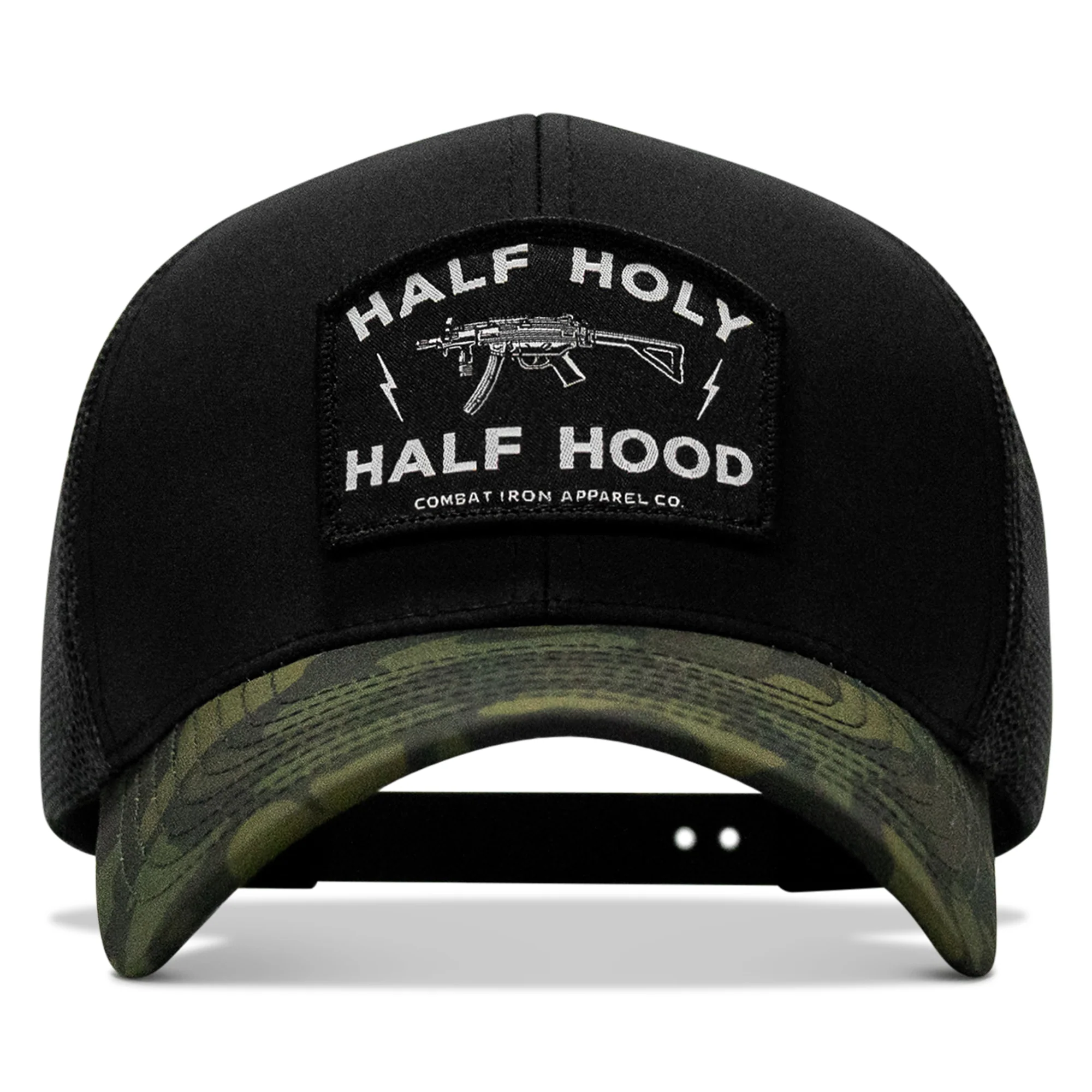 Half Holy. Half Hood. Patch Snapback Hat - Image 61
