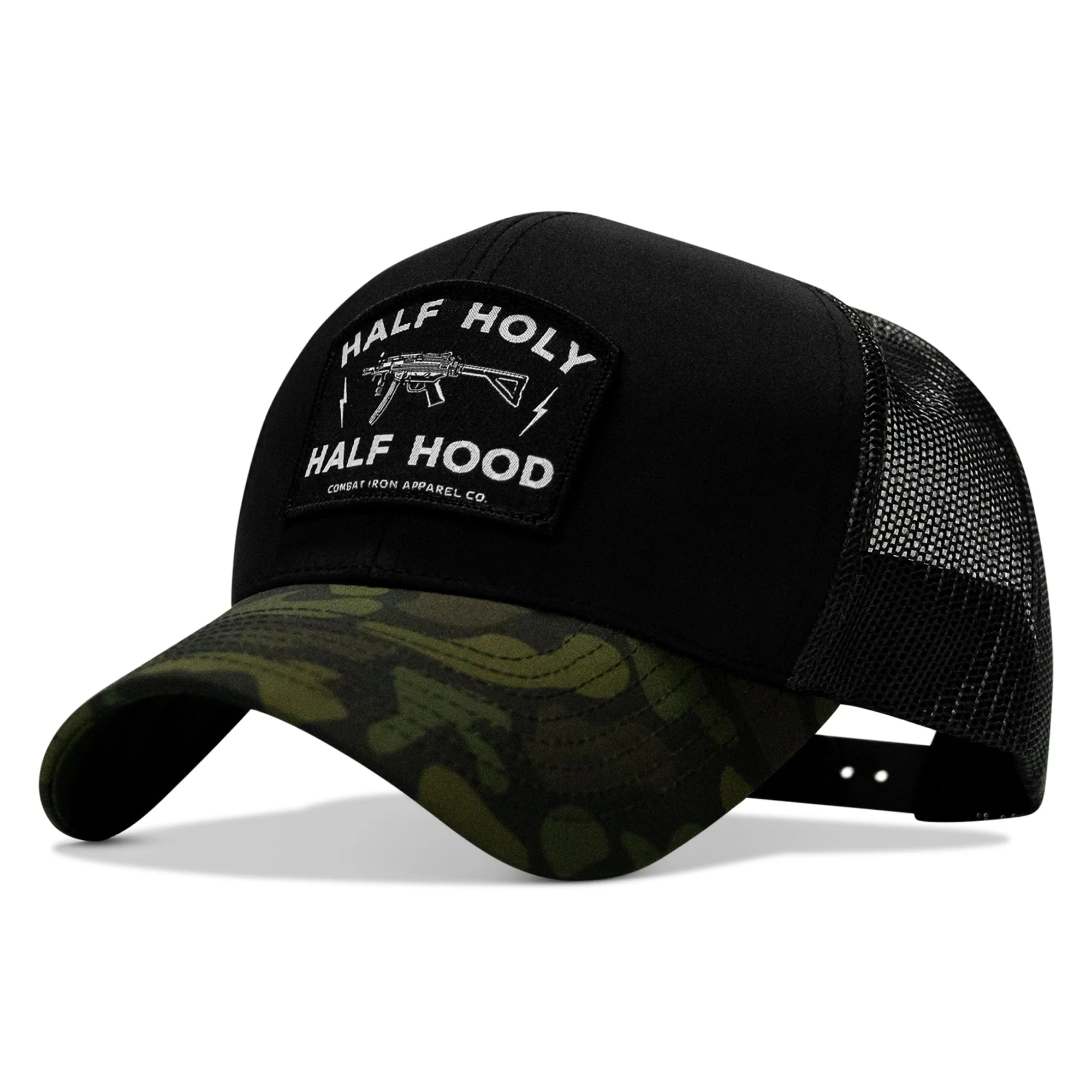 Half Holy. Half Hood. Patch Snapback Hat - Image 62