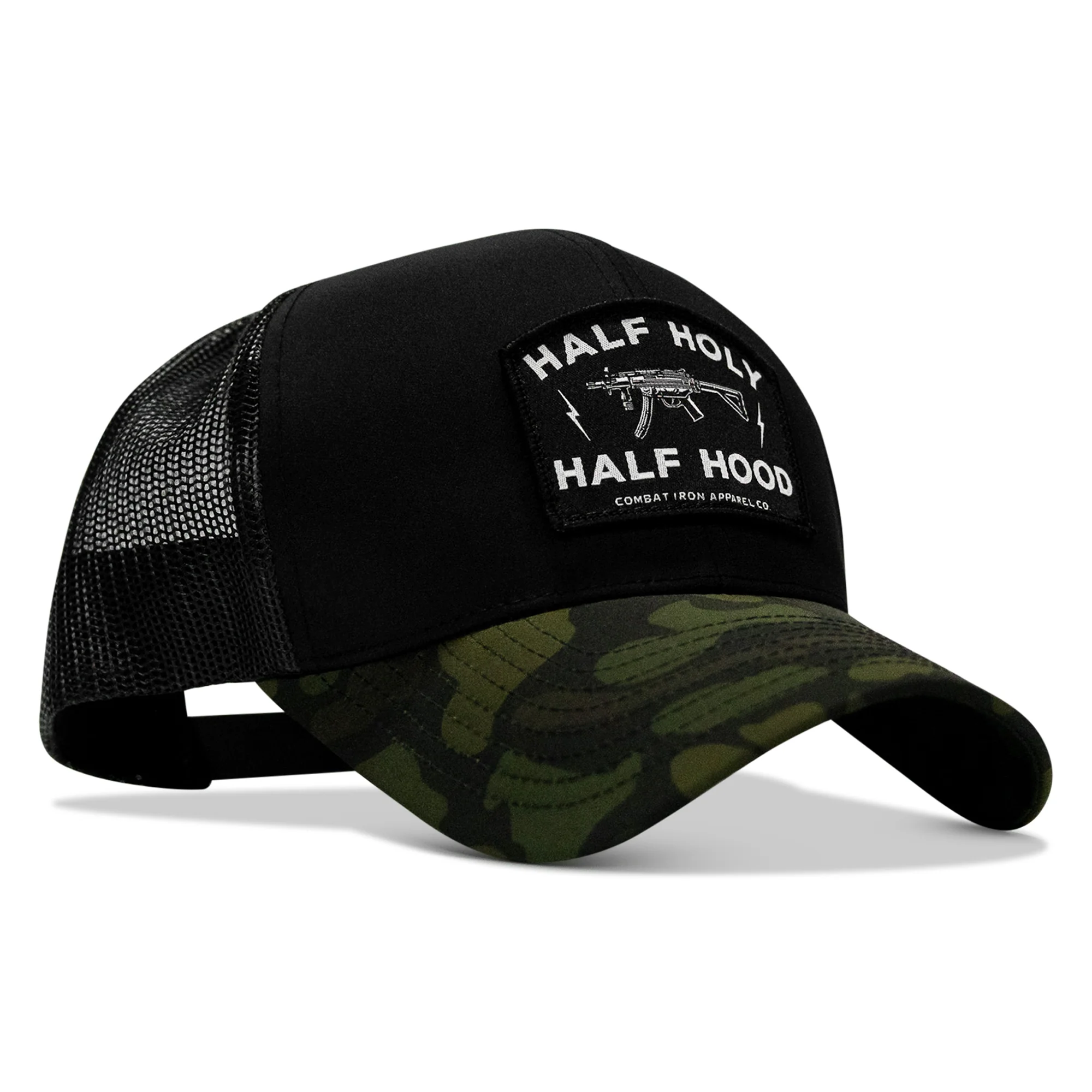 Half Holy. Half Hood. Patch Snapback Hat - Image 63