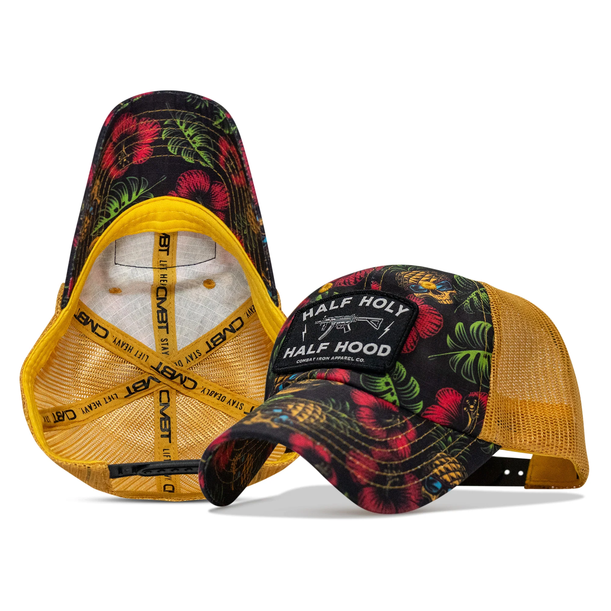 Half Holy. Half Hood Patch. Tactical Ripstop Mesh Snapback Hat - Image 45