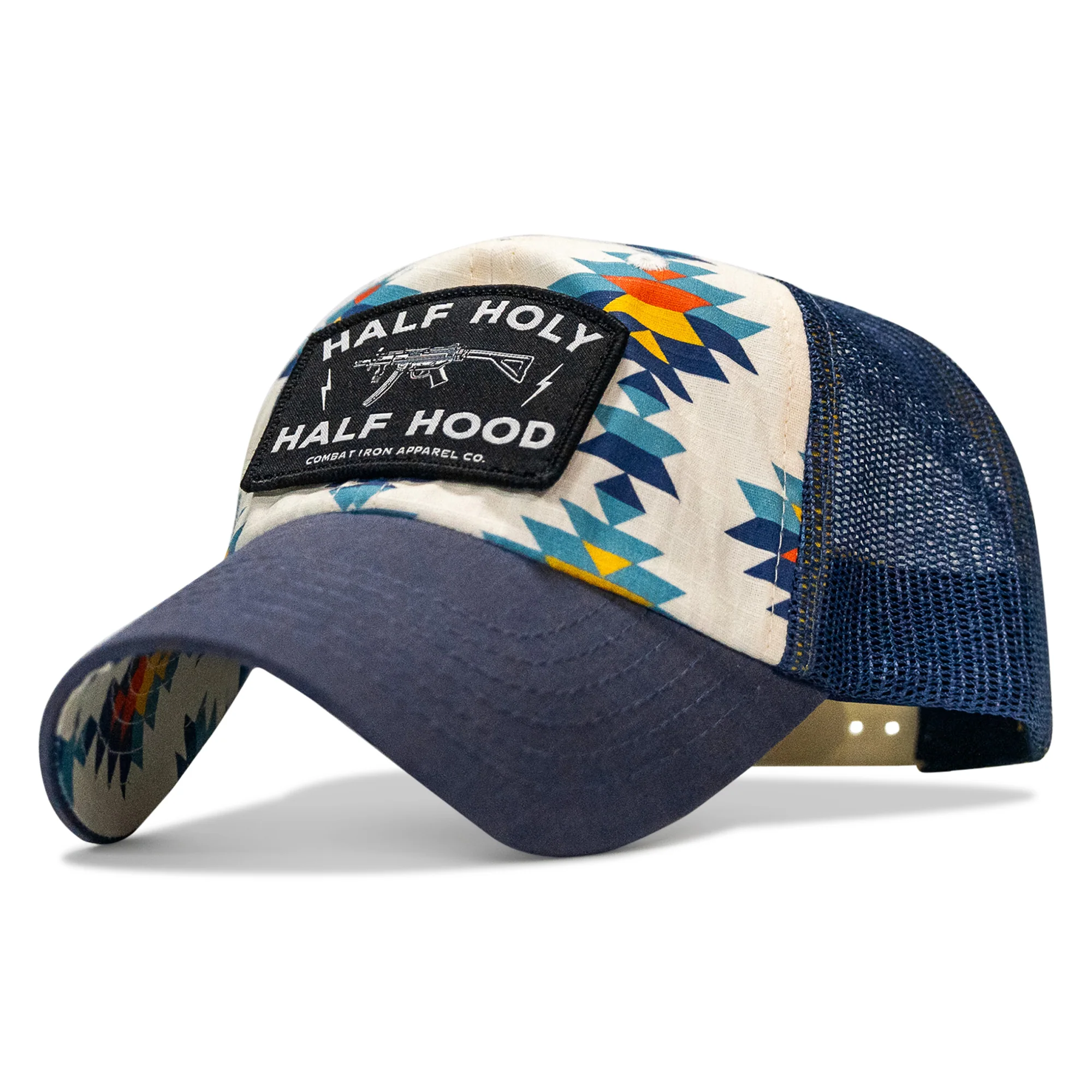 Half Holy. Half Hood Patch. Tactical Ripstop Mesh Snapback Hat - Image 7