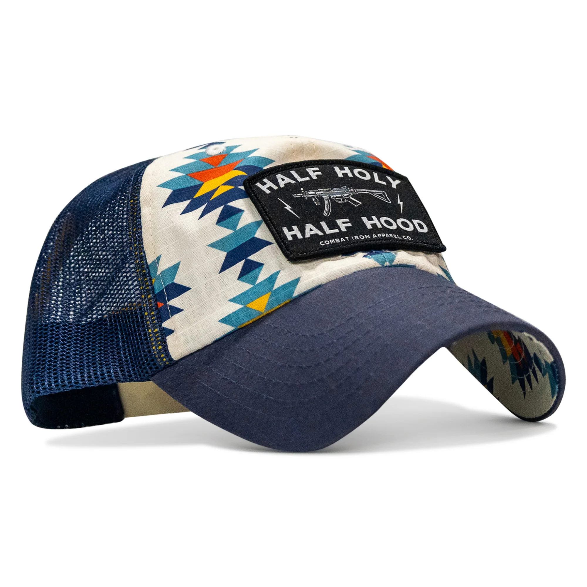 Half Holy. Half Hood Patch. Tactical Ripstop Mesh Snapback Hat - Image 8