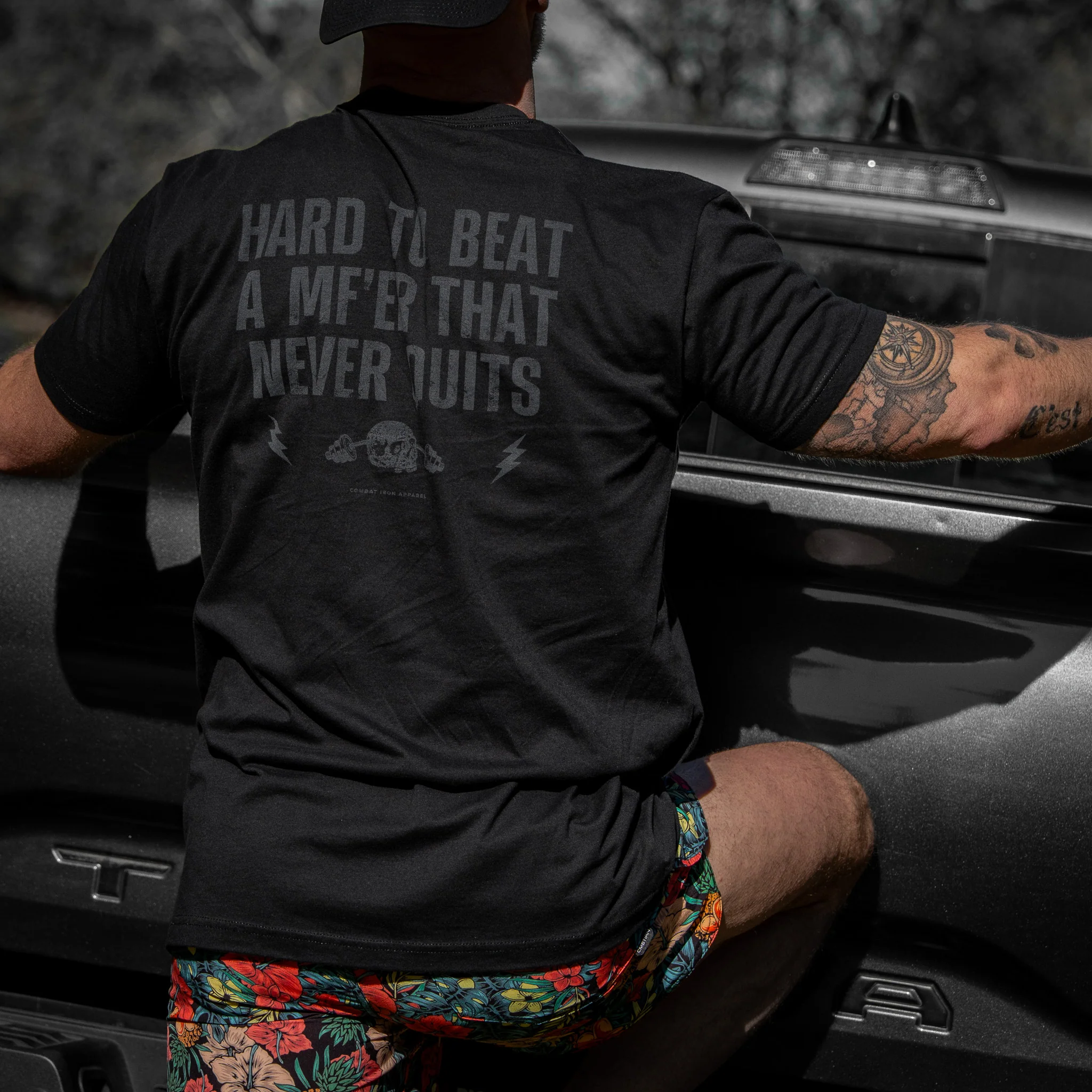 Hard To Beat A Mf'er That Never Quits Men's T-Shirt - Image 3