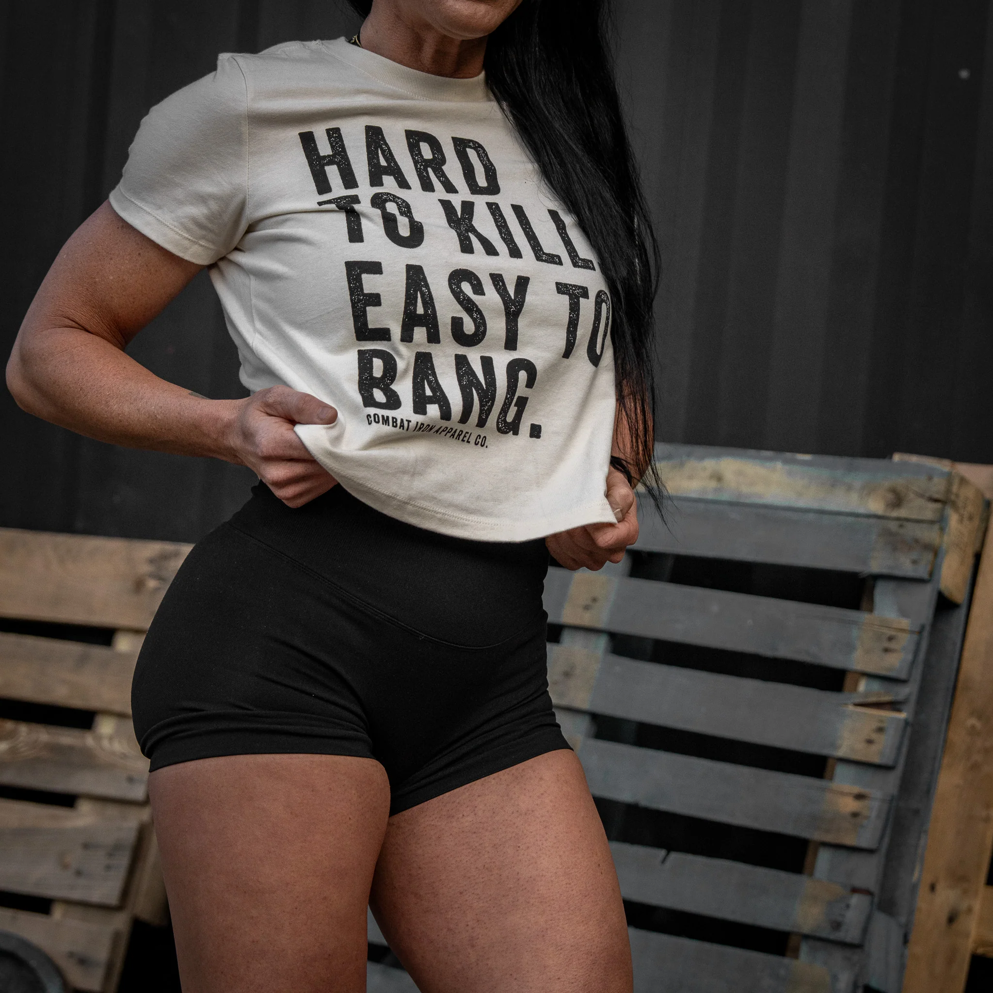 Hard To Kill. Easy To Bang. Women's Crop T-Shirt - Image 14