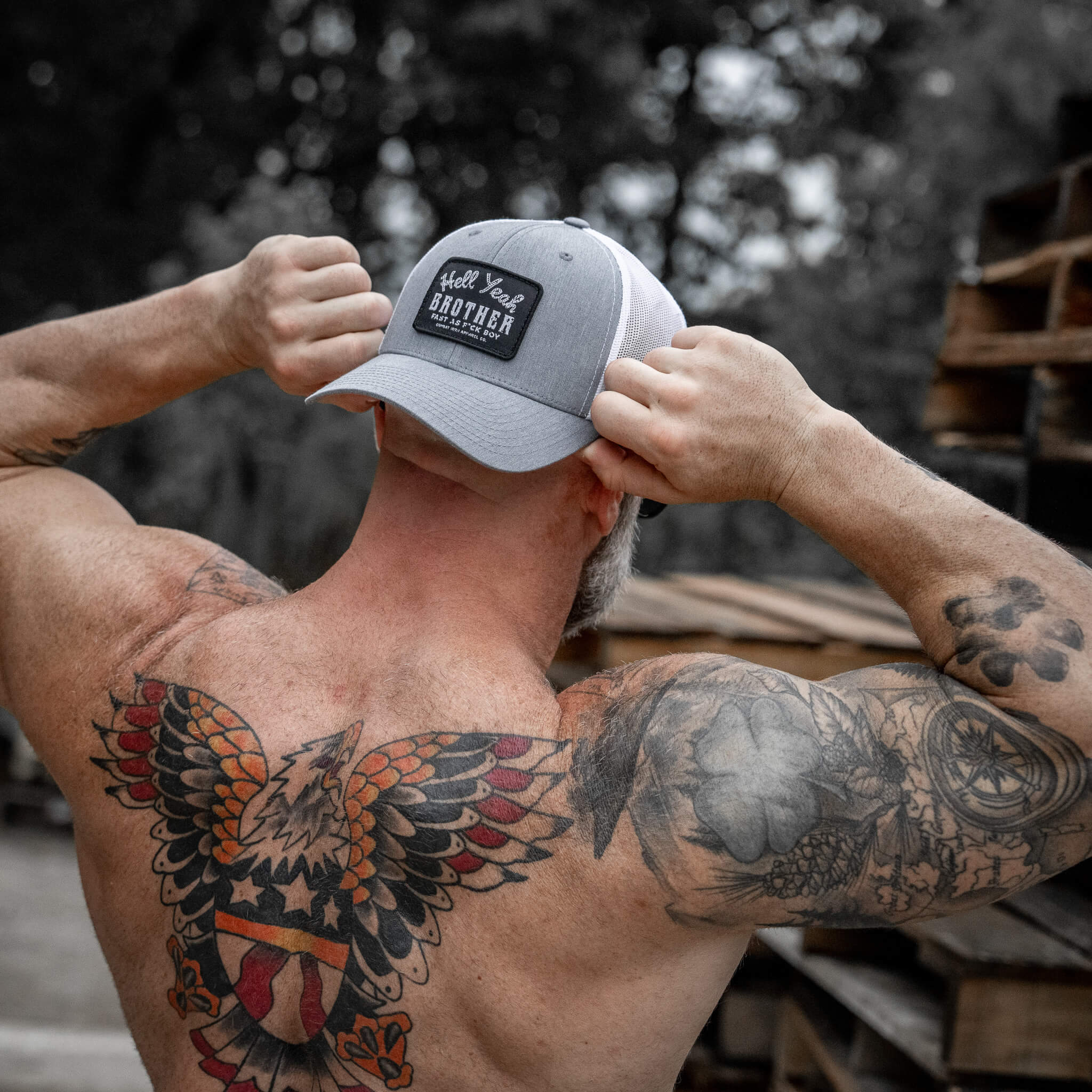 Hell Yeah Brother Patch Snapback Hat - Image 46