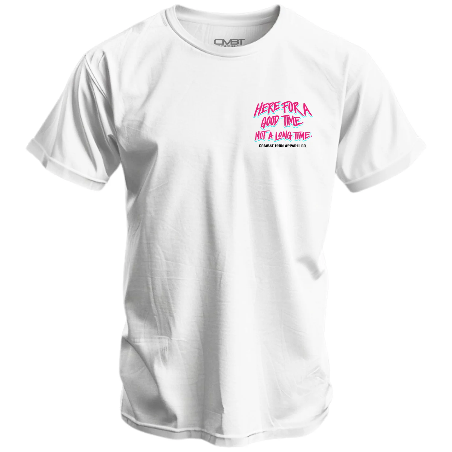 Here For A Good Time. Not A Long Time. Retro Summer Edition Men's T-Shirt - Image 4