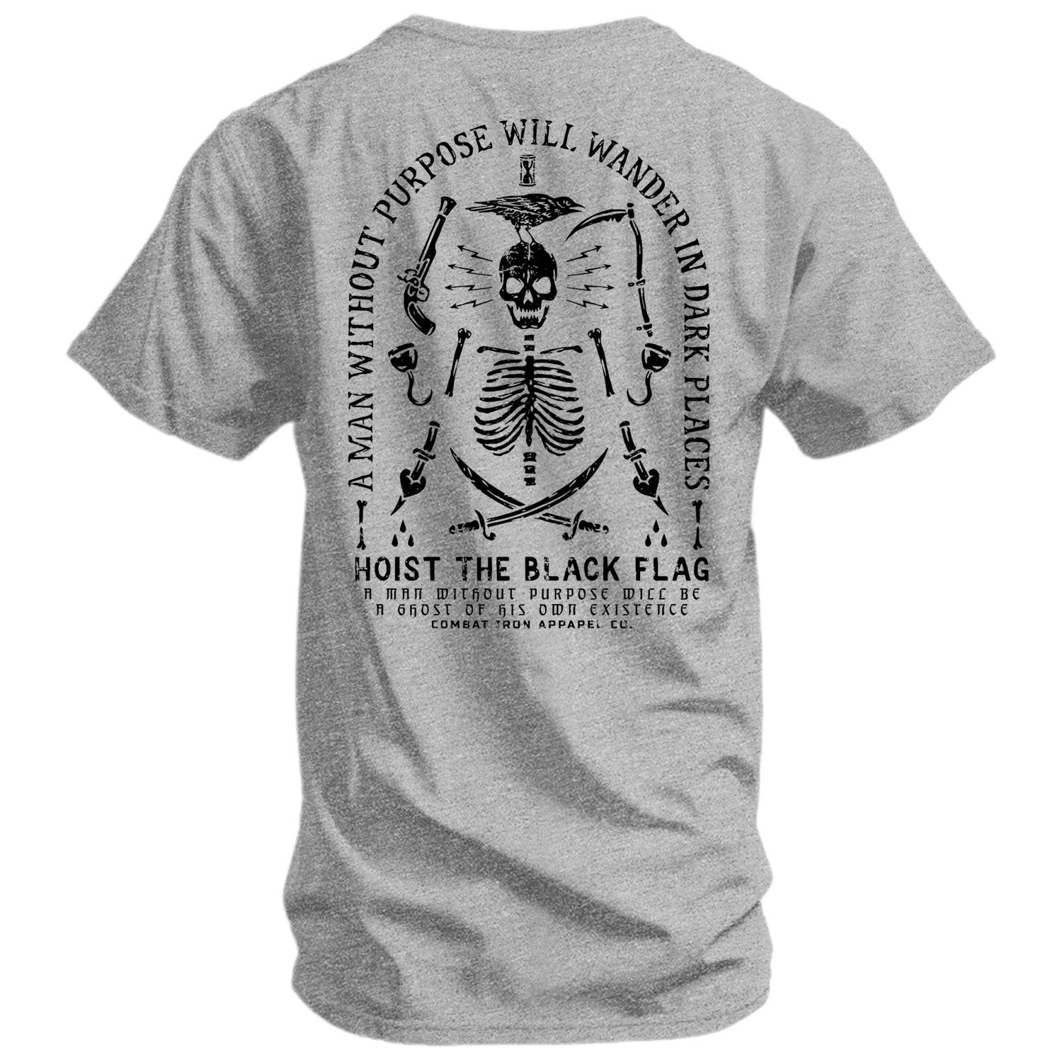 Hoist the Black Flag Skull & Bones Men's T-Shirt - Image 14