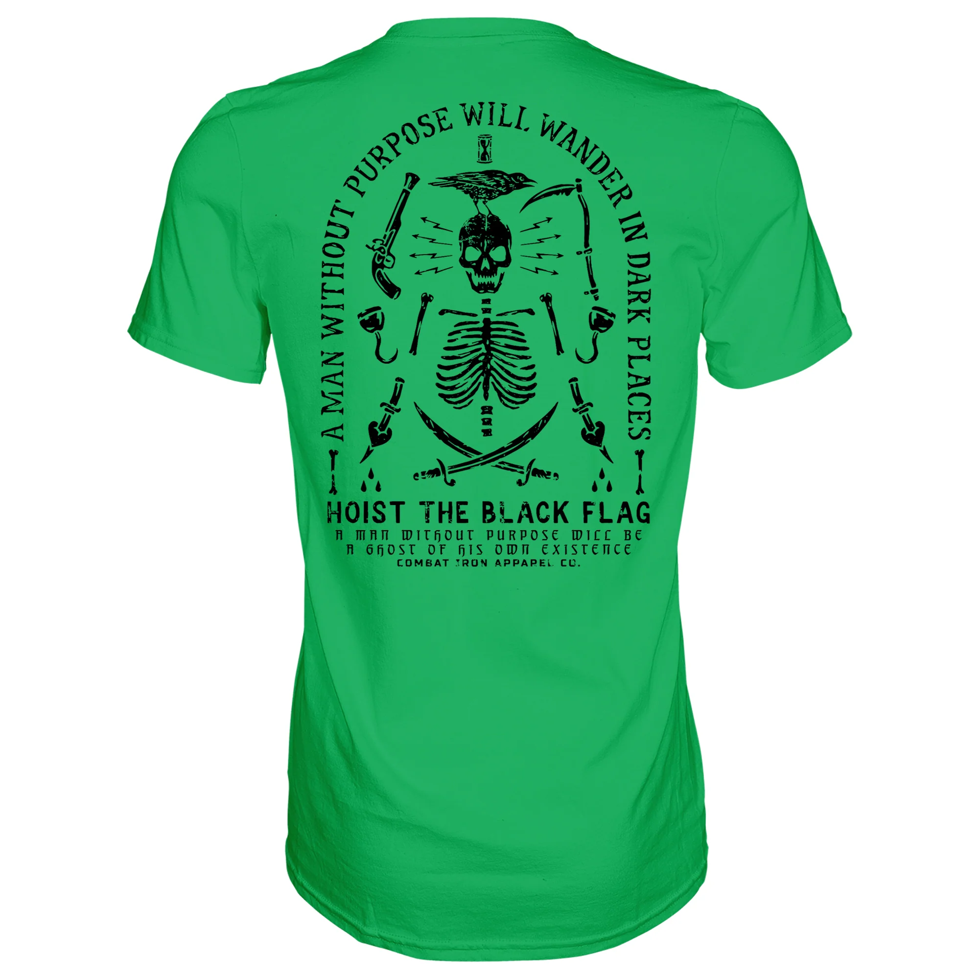Hoist the Black Flag Skull & Bones Men's T-Shirt - Image 7