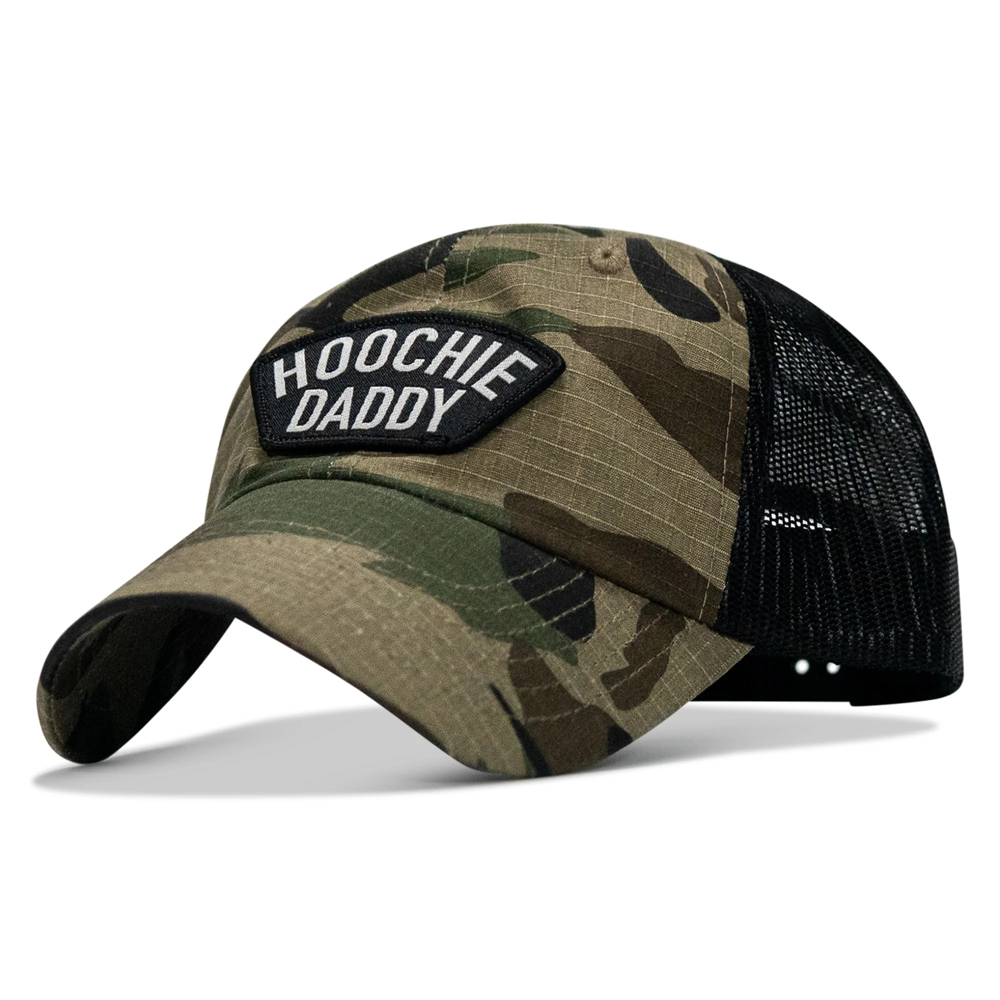 Hoochie Daddy Arched Patch Tactical Ripstop Mesh Snapback Hat - Image 15