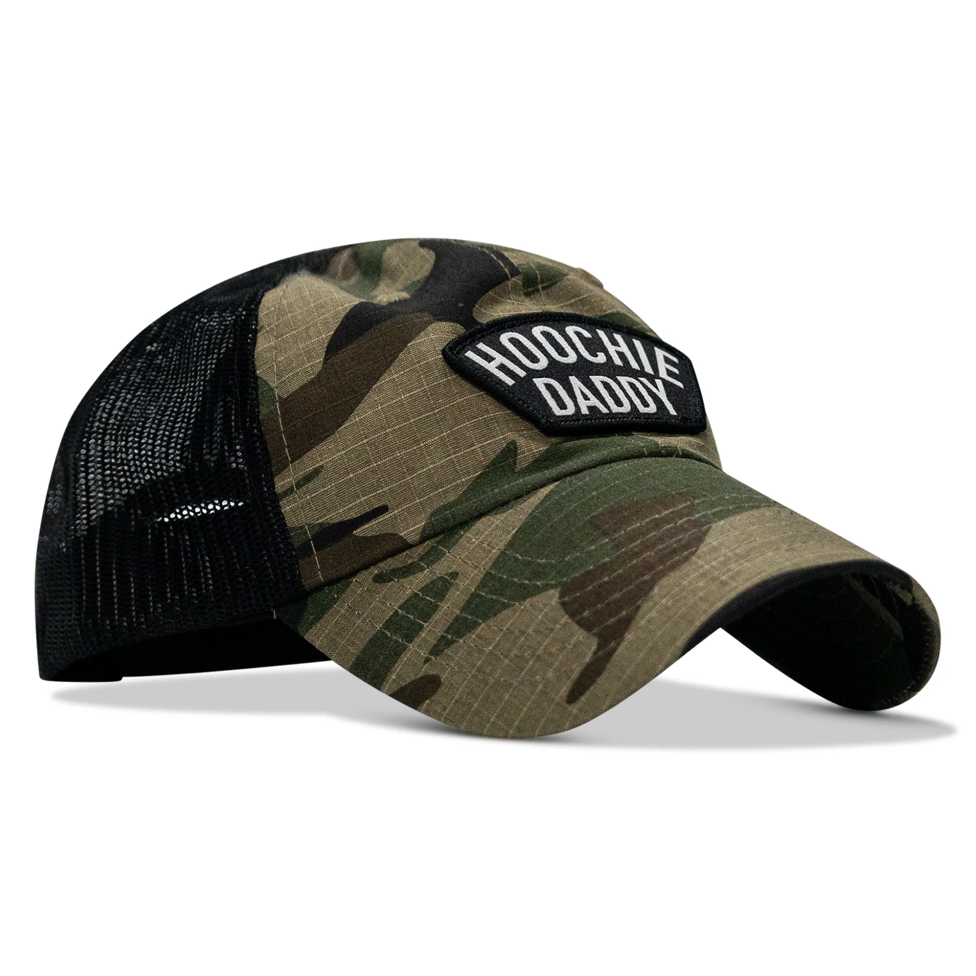 Hoochie Daddy Arched Patch Tactical Ripstop Mesh Snapback Hat - Image 16