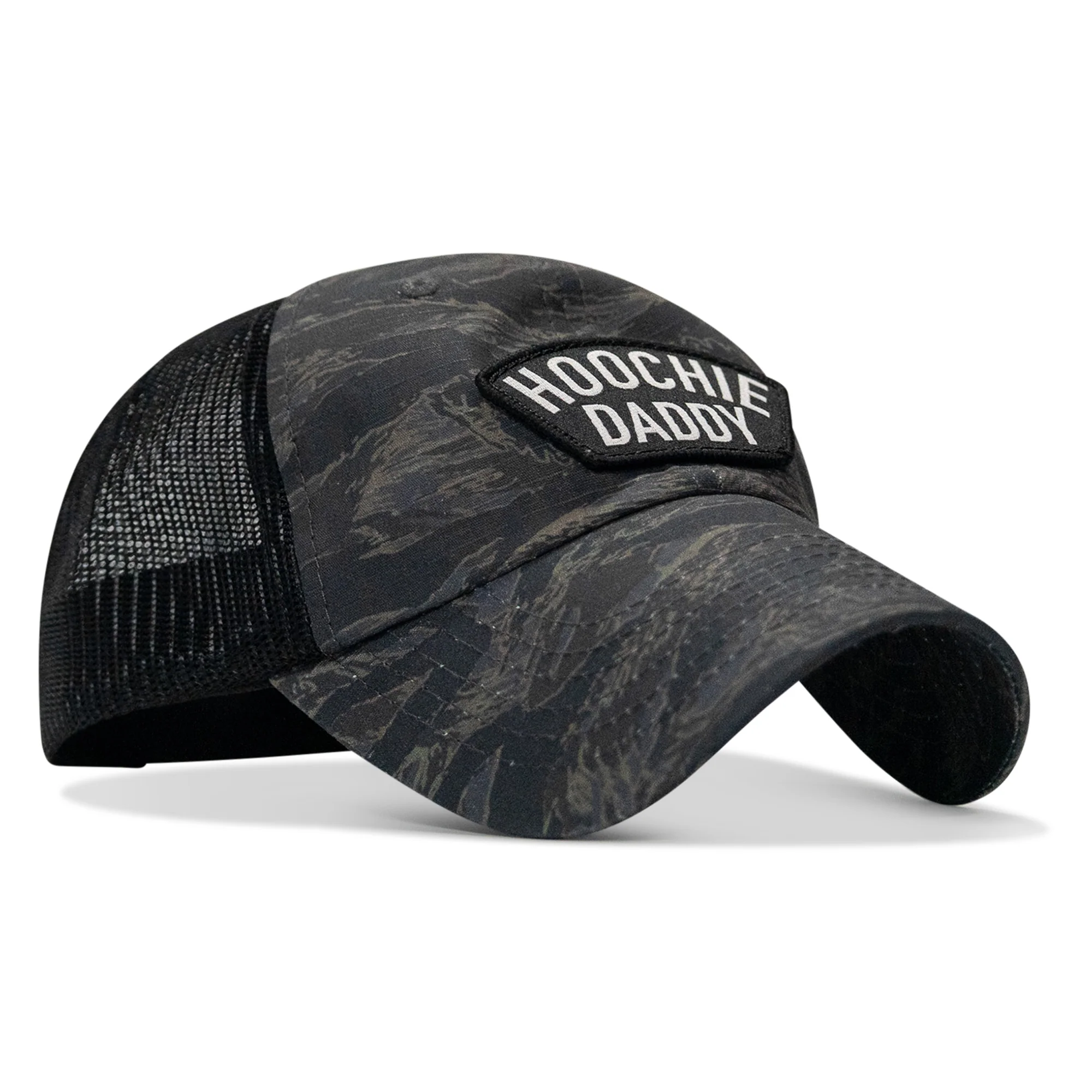 Hoochie Daddy Arched Patch Tactical Ripstop Mesh Snapback Hat - Image 28