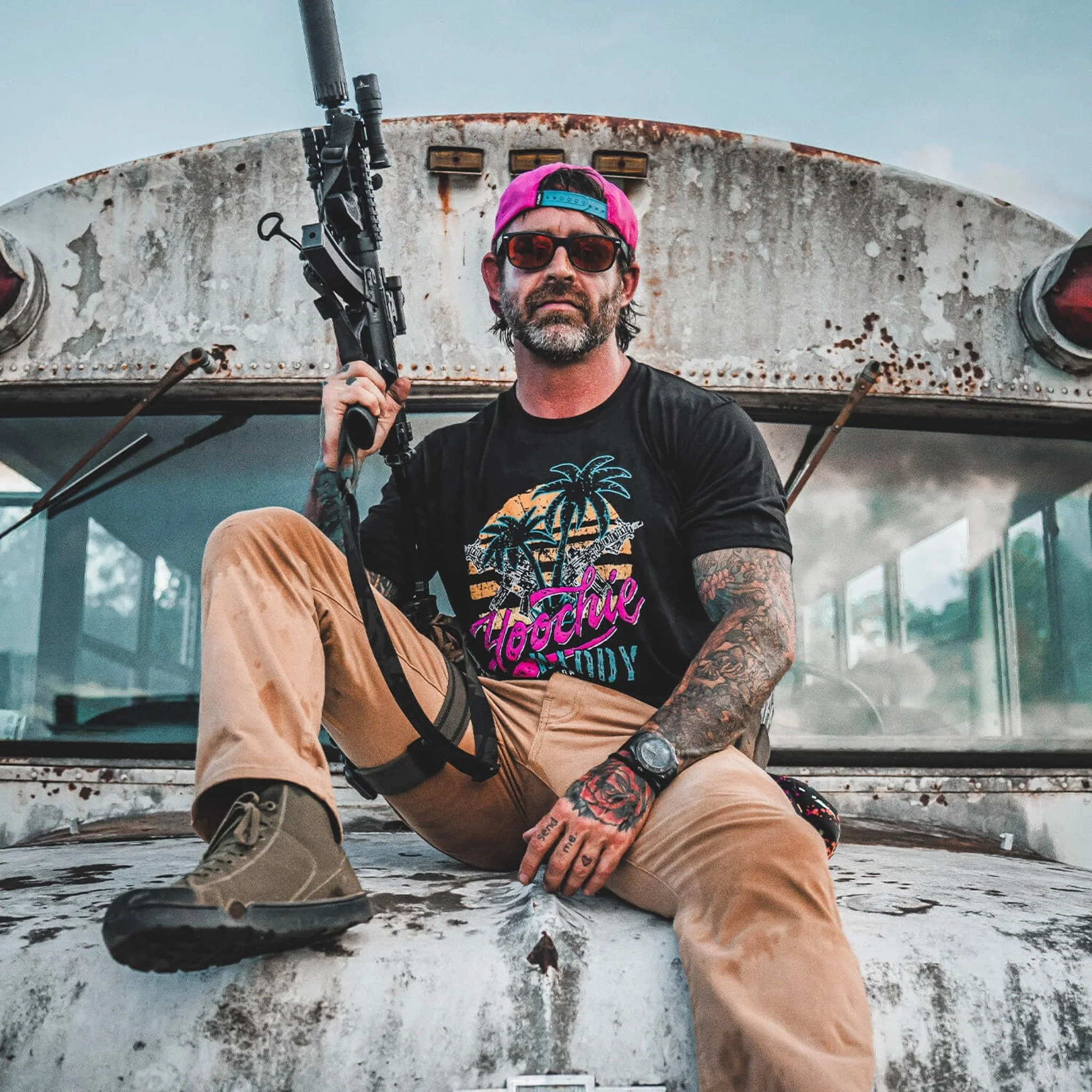 Hoochie Daddy Sunset Men's T-Shirt - Image 2