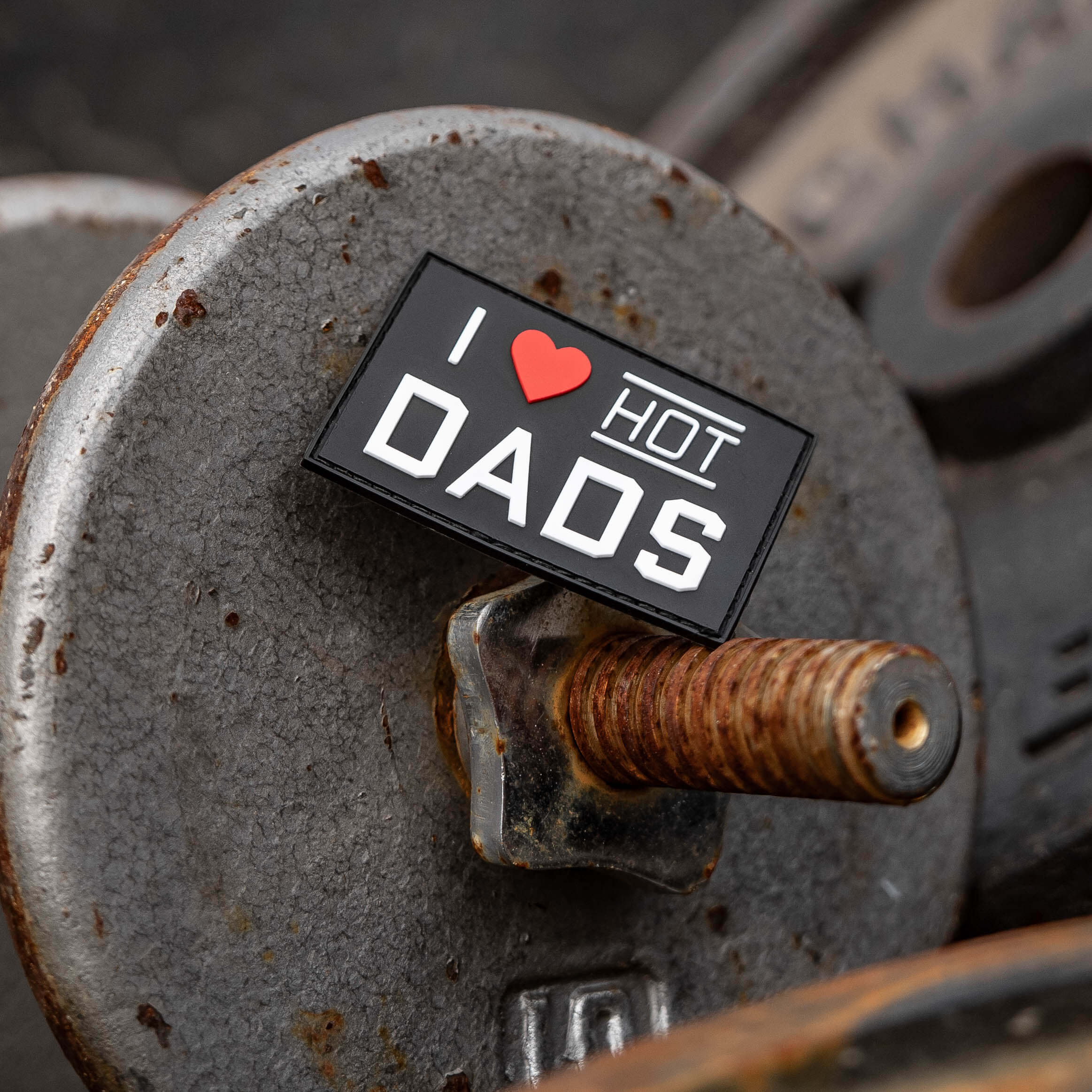 I Love Hot Dads PVC Patch - Image 2