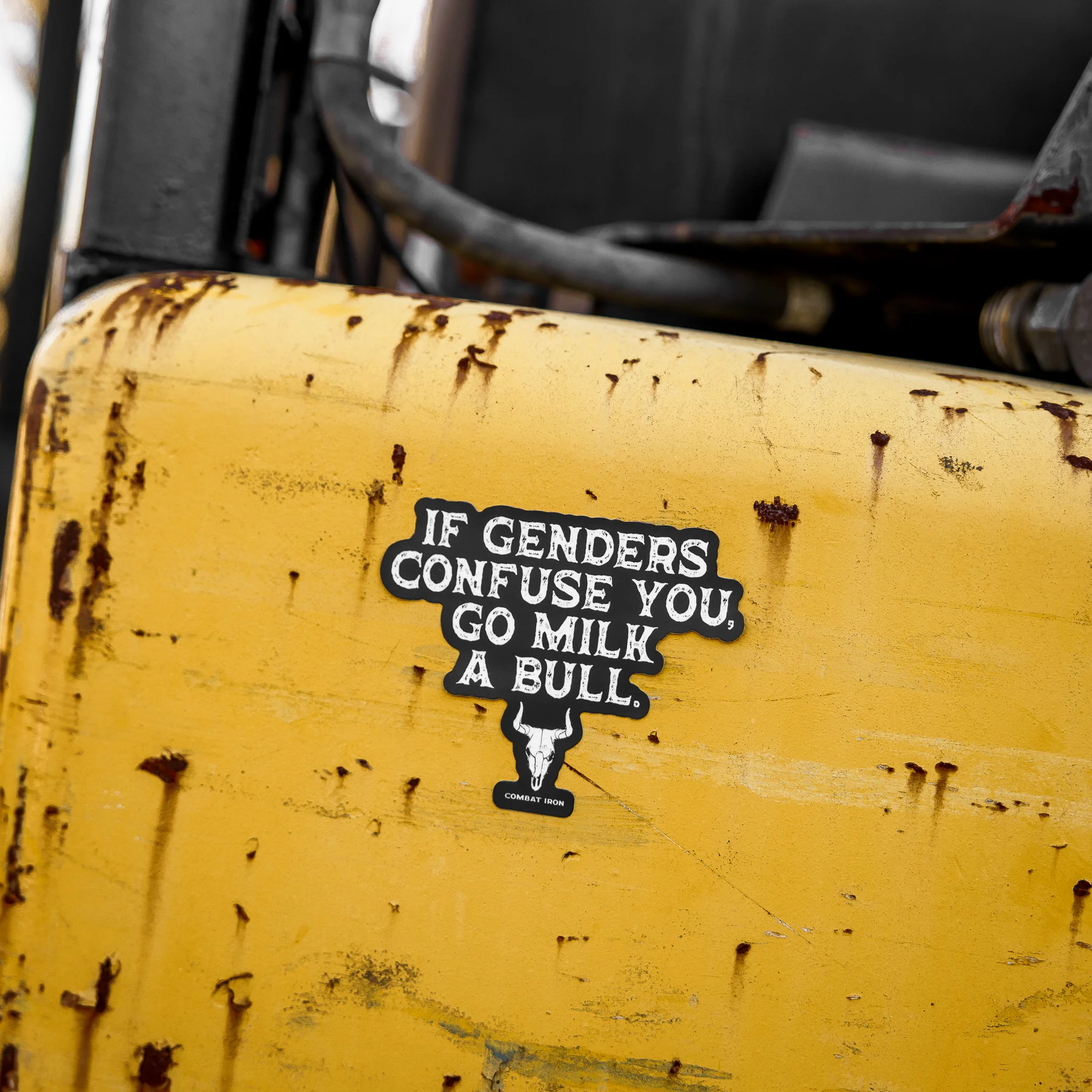 If Genders Confuse You, Go Milk a Bull. Decal Sticker - Image 7