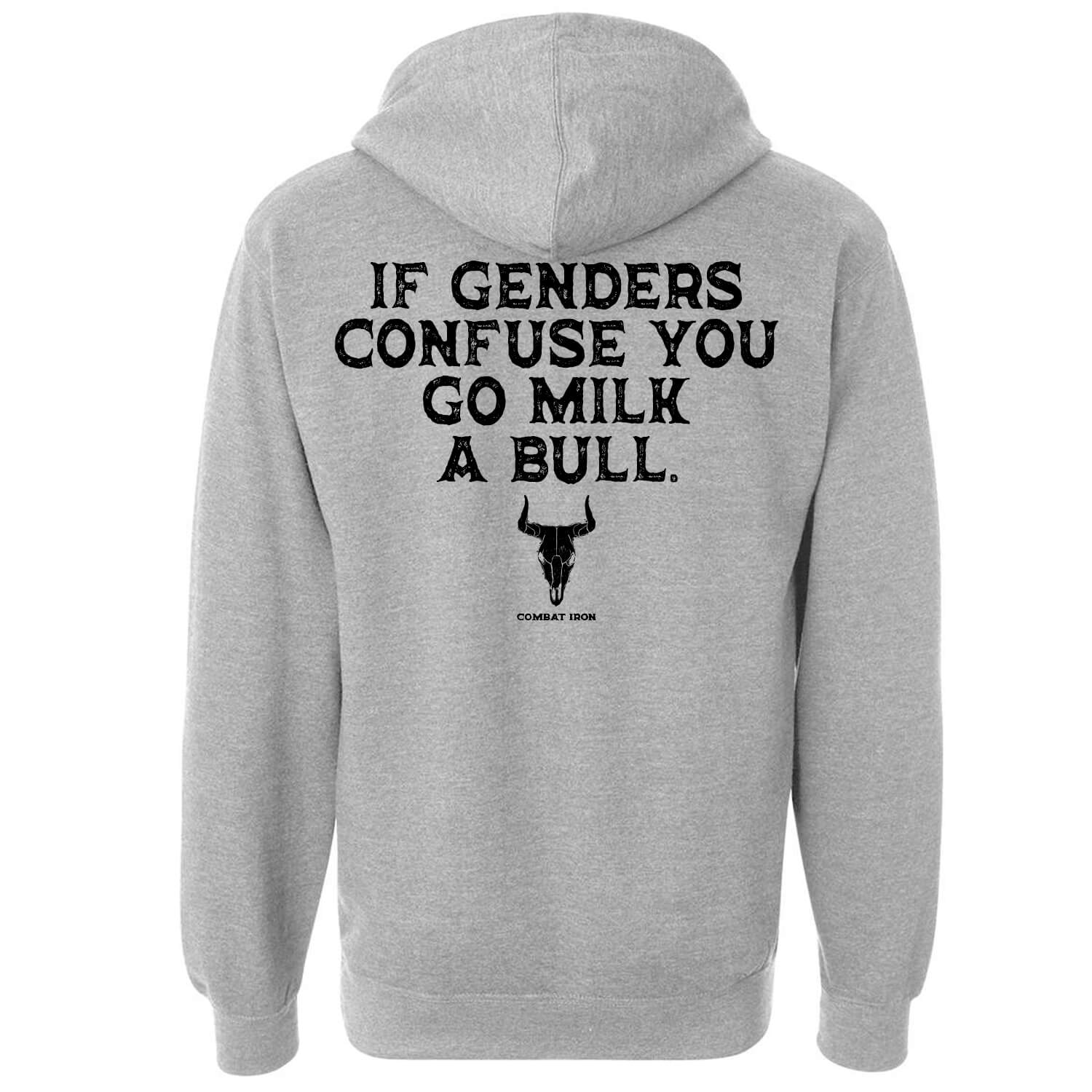 If Genders Confuse You, Go Milk a Bull Men's Hoodie - Image 2