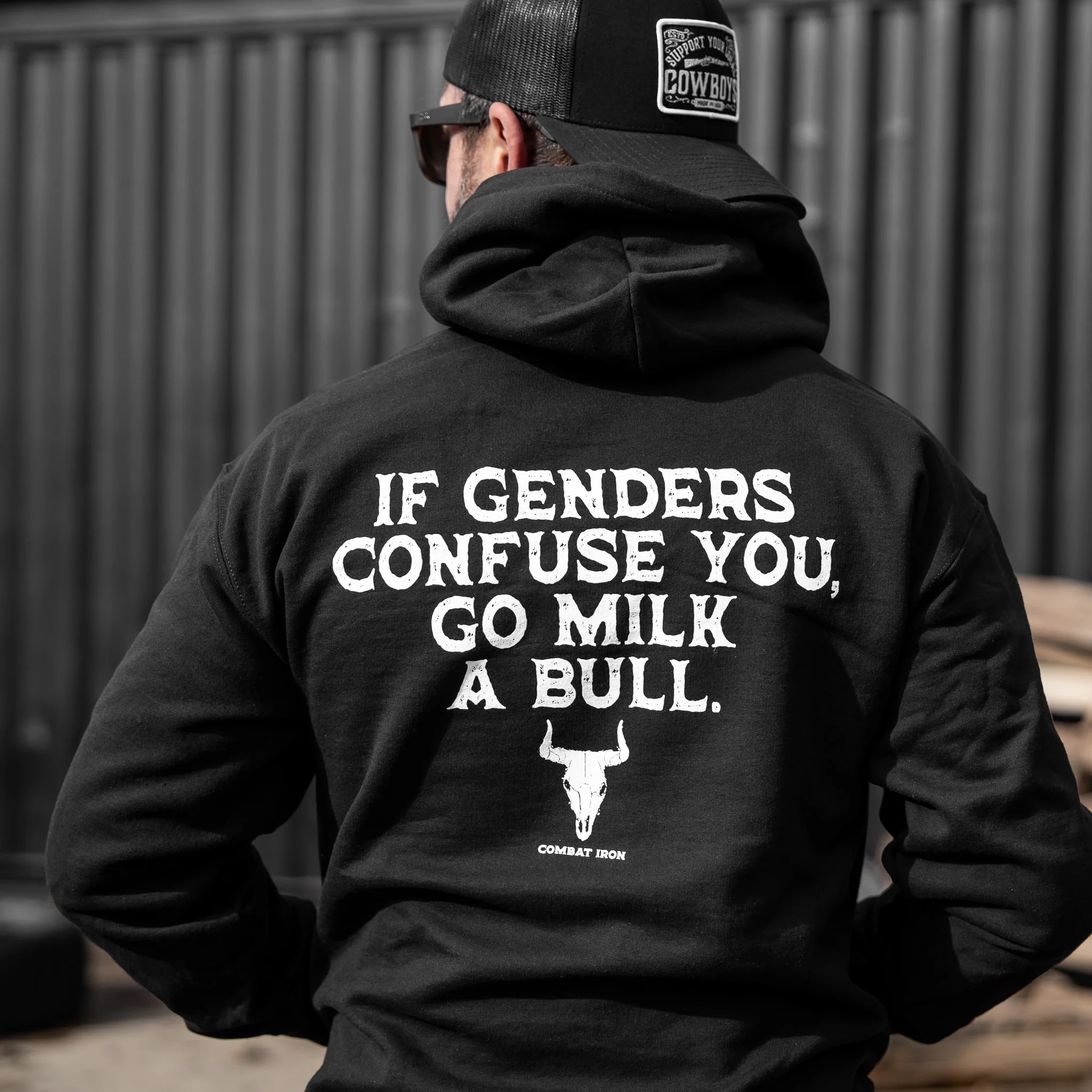 If Genders Confuse You, Go Milk a Bull Men's Hoodie - Image 6