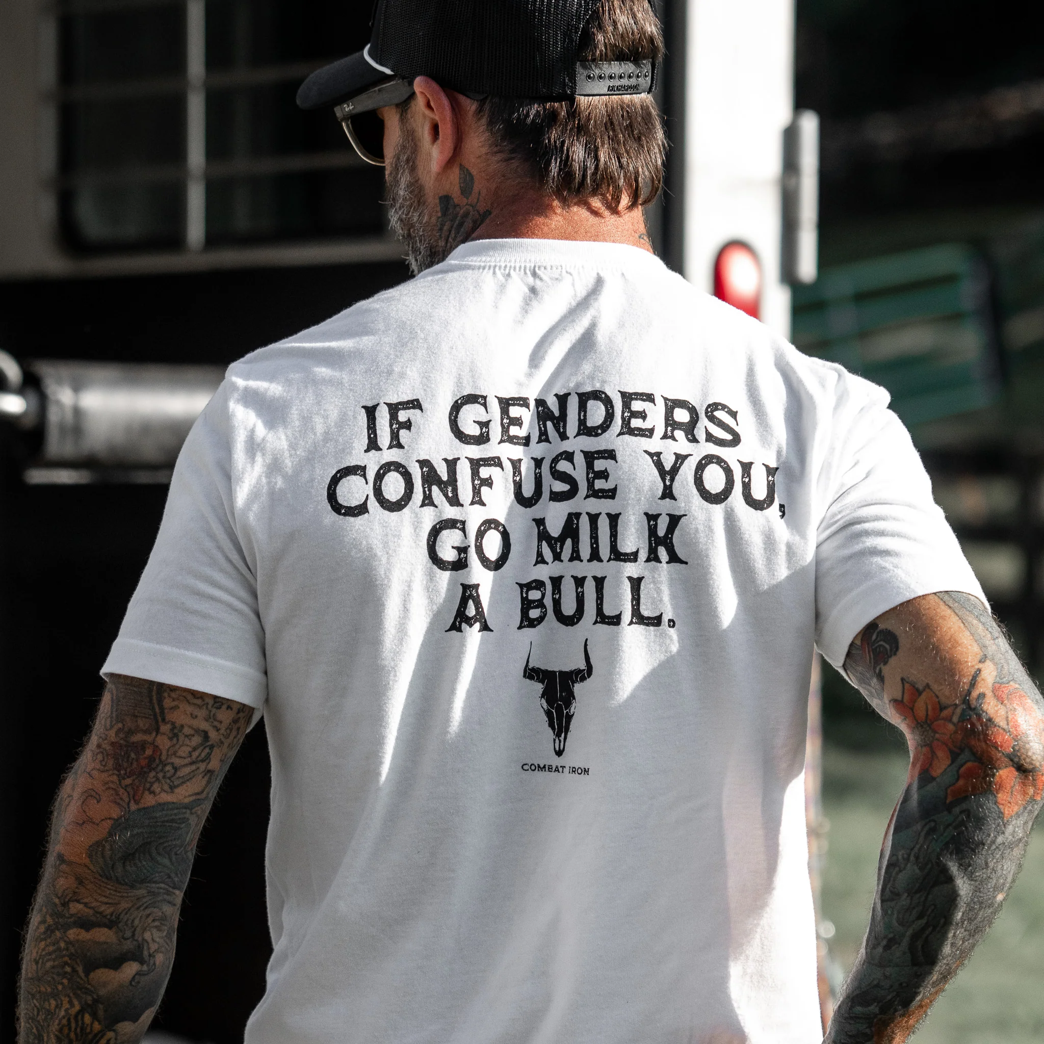 If Genders Confuse You, Go Milk a Bull Men's T-Shirt - Image 39