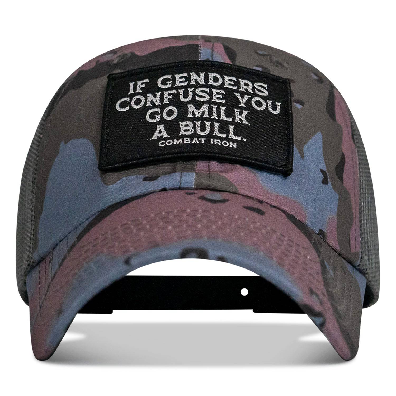 If Genders Confuse You Go Milk A Bull Patch Ripstop Tactical Hat - Image 9