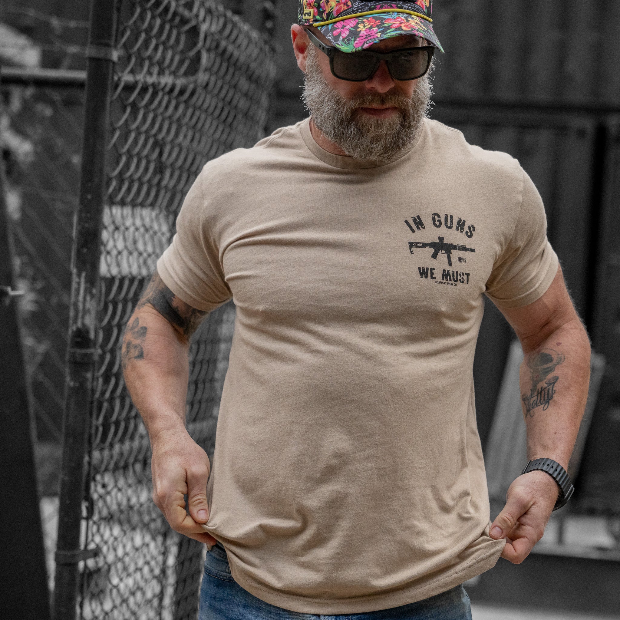 In Guns We Must Men's T-Shirt - Image 18