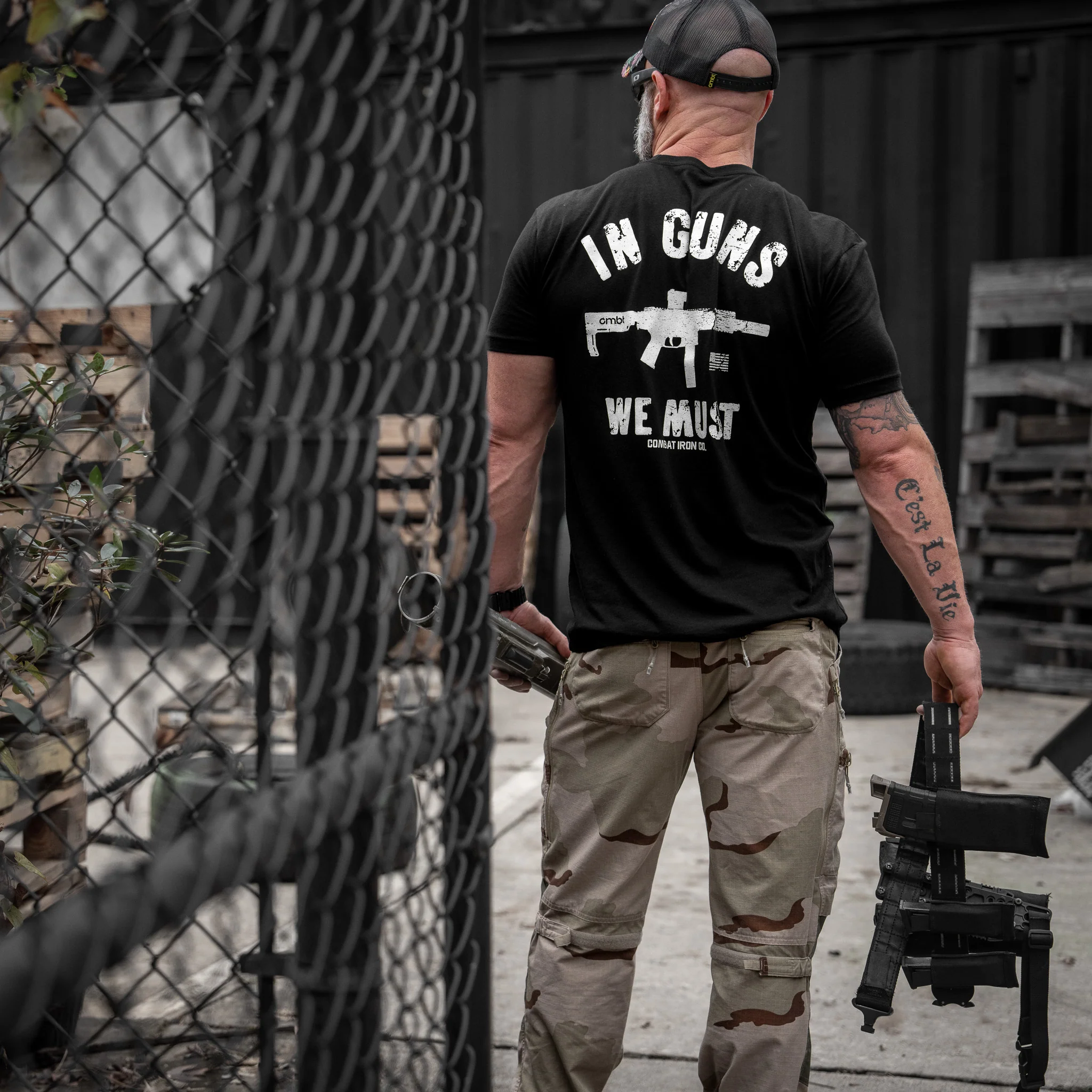 In Guns We Must Men's T-Shirt - Image 4