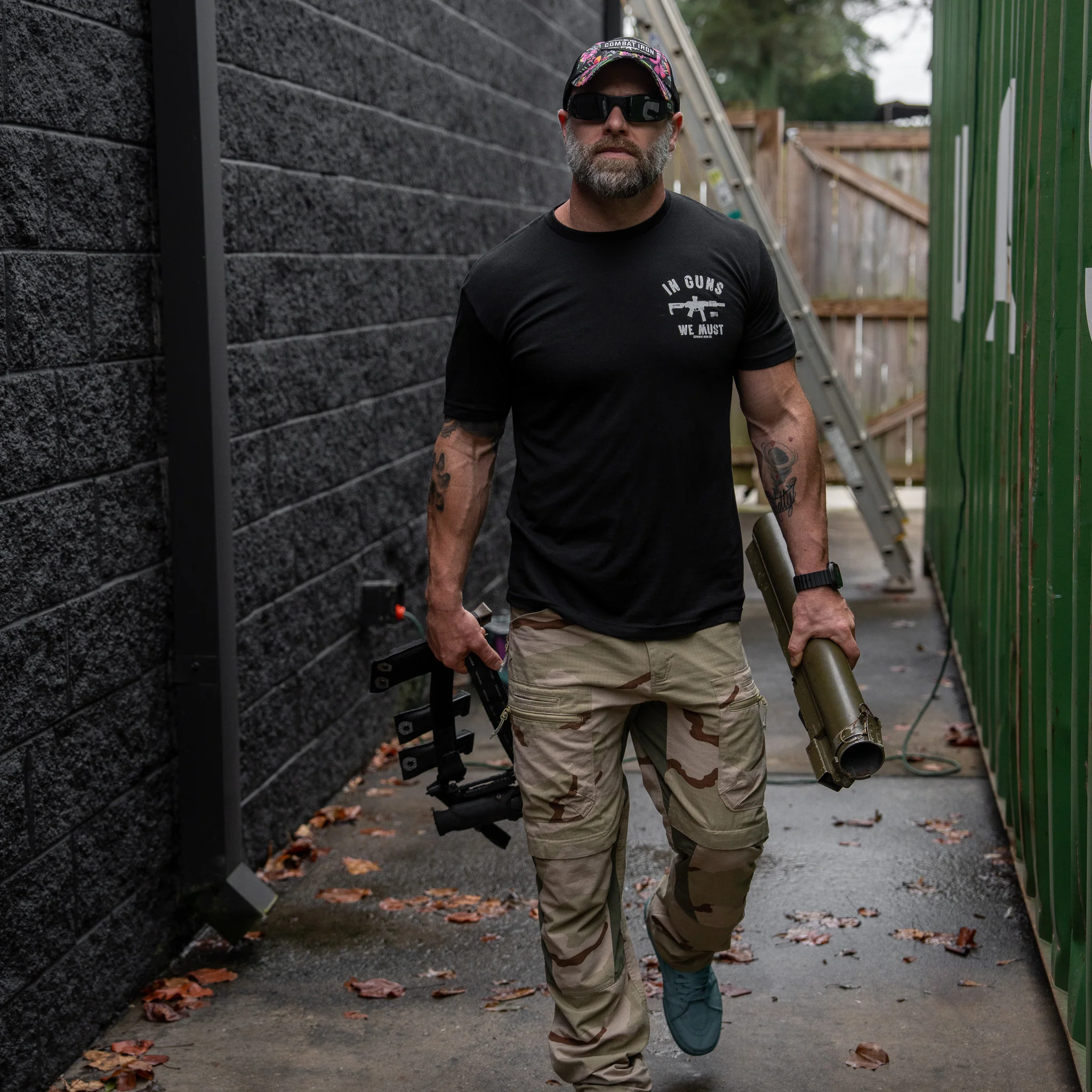 In Guns We Must Men's T-Shirt - Image 5