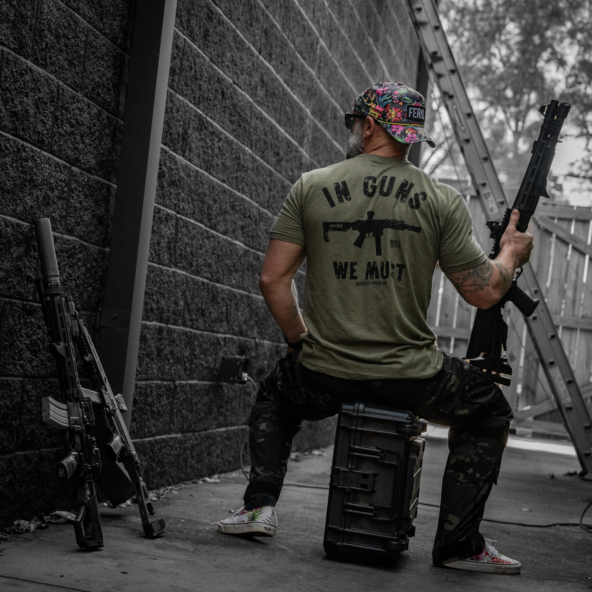In Guns We Must Men's T-Shirt - Image 9