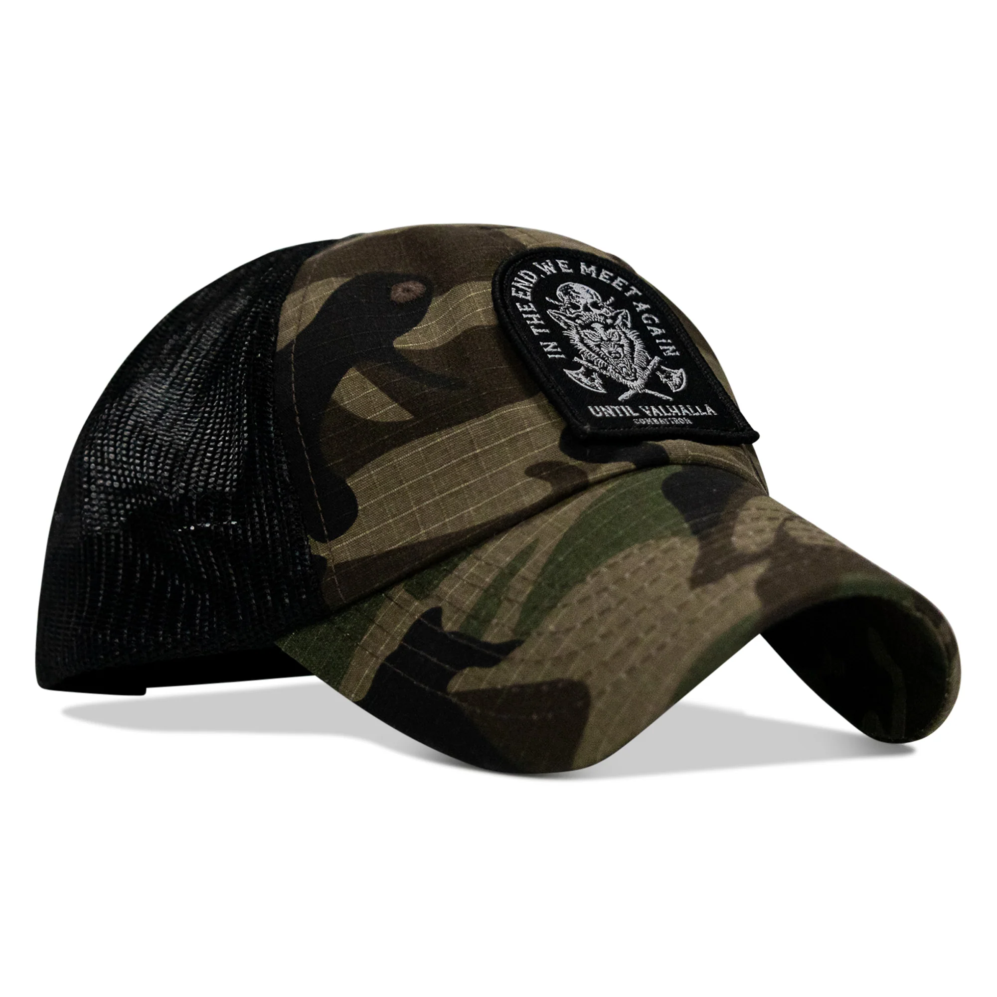 In The End, We Meet Again - Until Valhalla Patch Tactical Ripstop Mesh Snapback Hat - Image 30